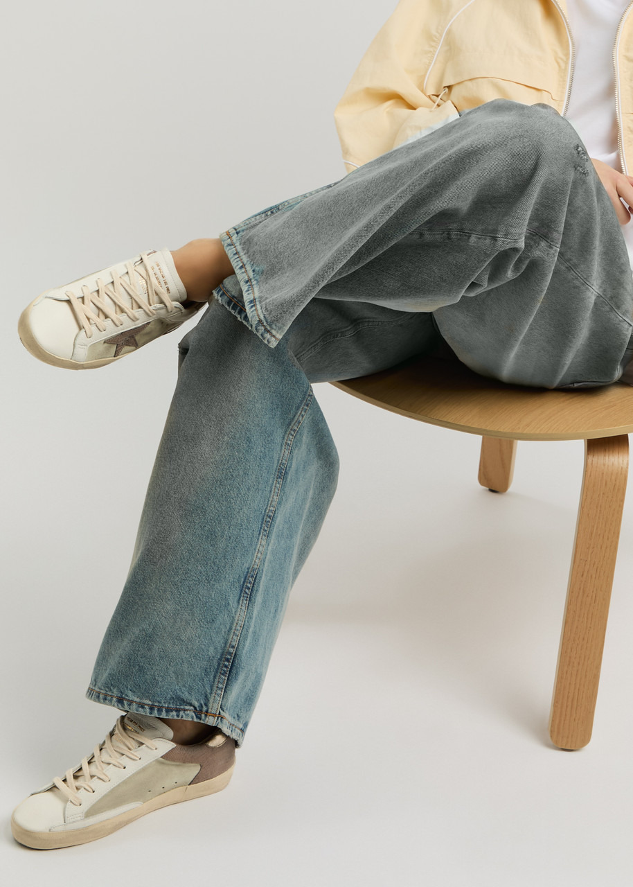 Golden Goose Super-Star Distressed Leather Sneakers - 5
