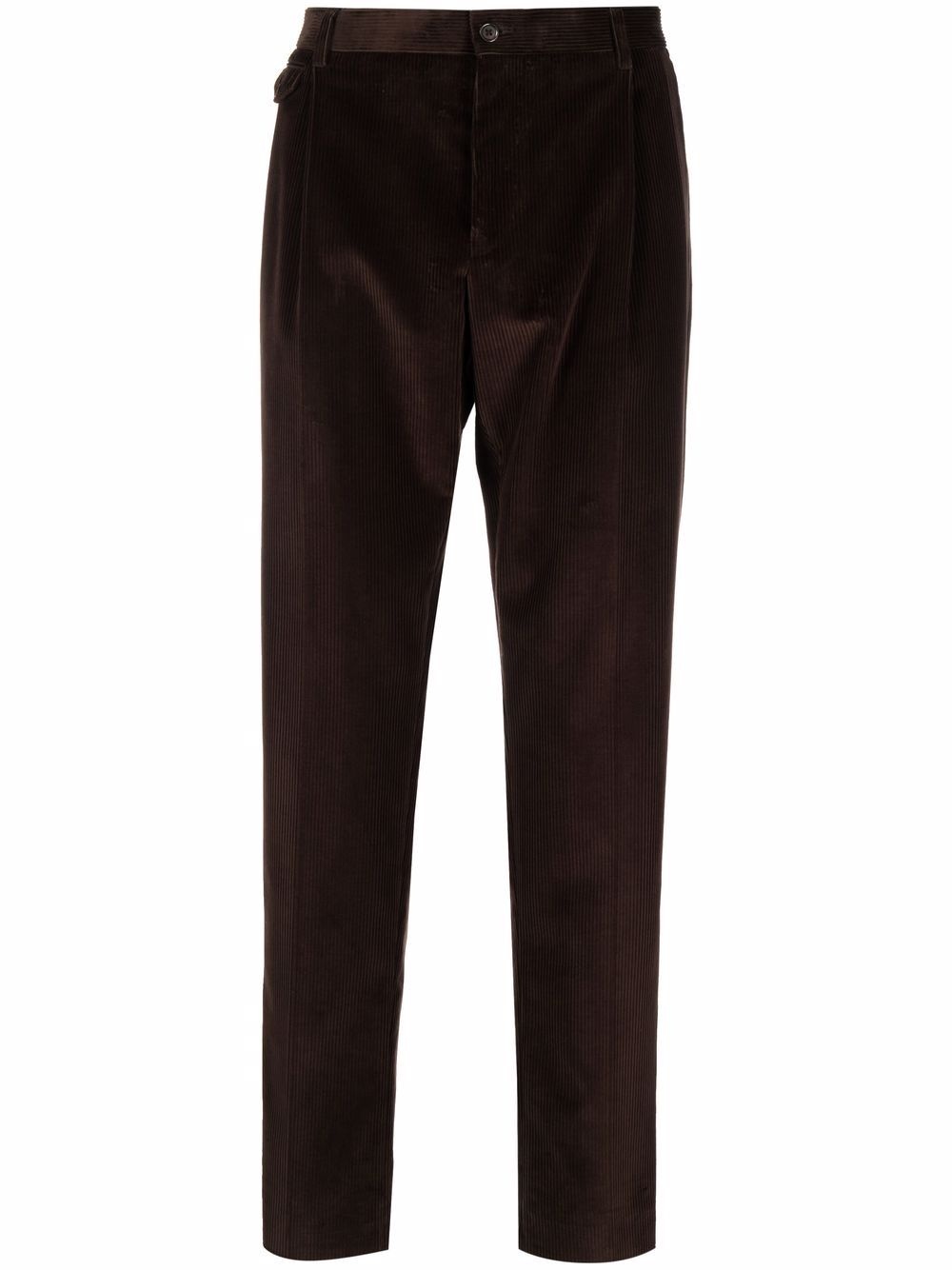 corduroy straight trousers - 1