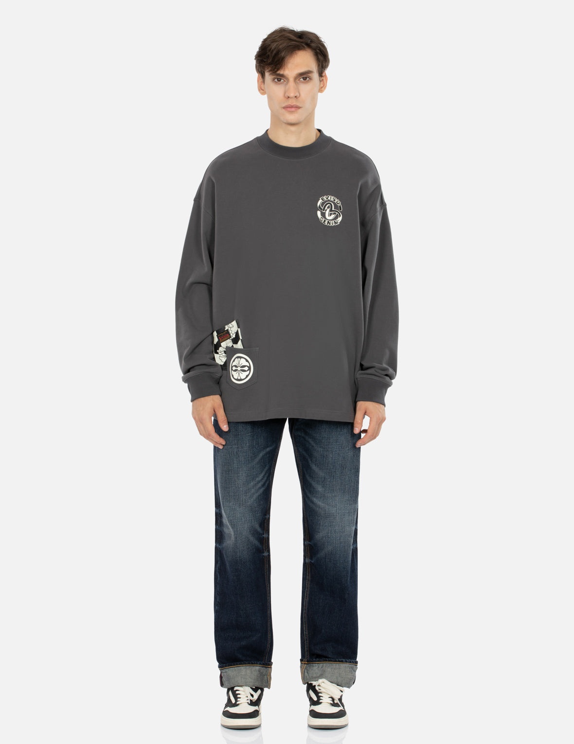 Daicock Print Baggy Fit Denim Jeans #2000 - 6