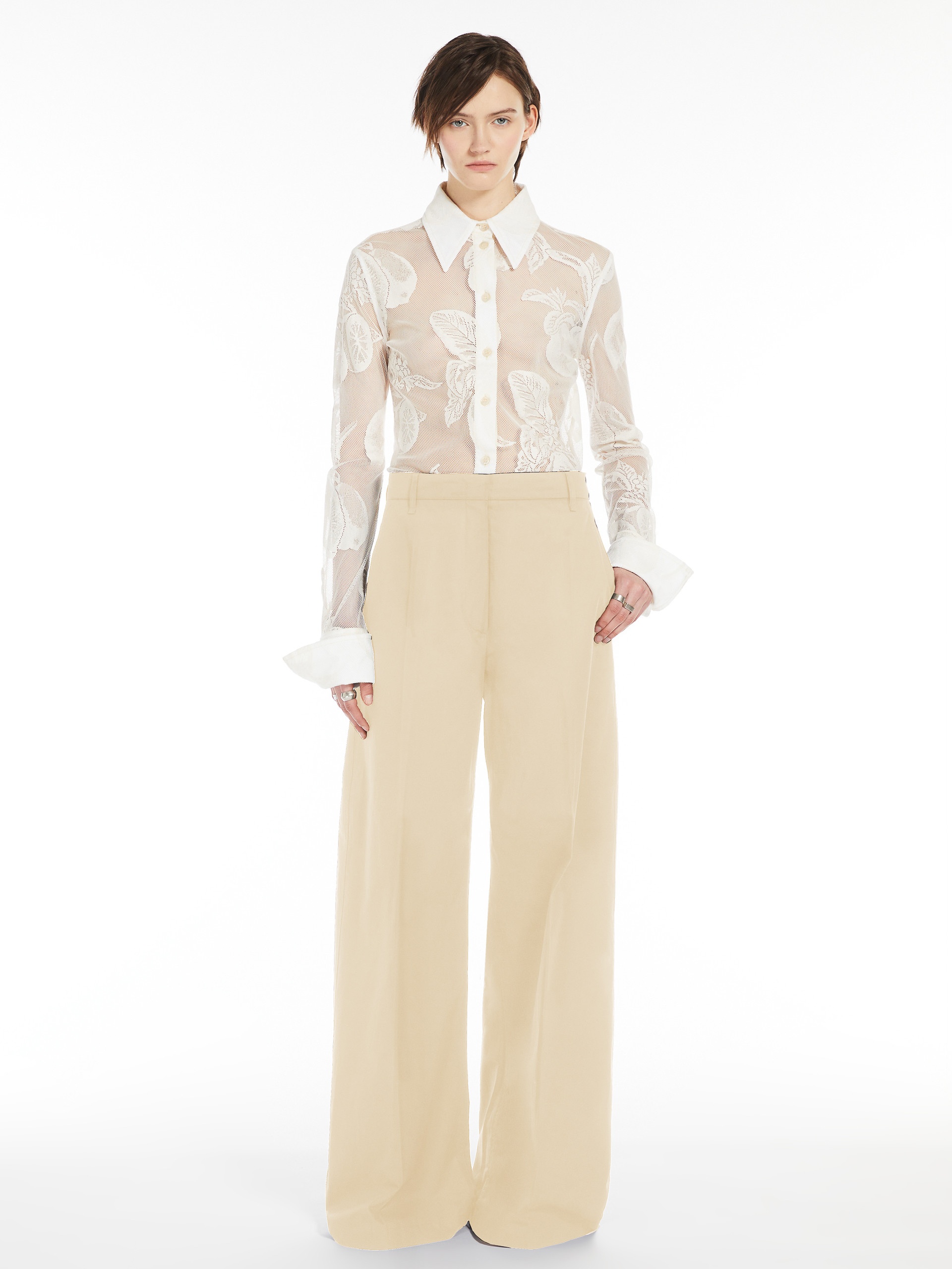 GEBE Oversized washed cotton trousers - 2