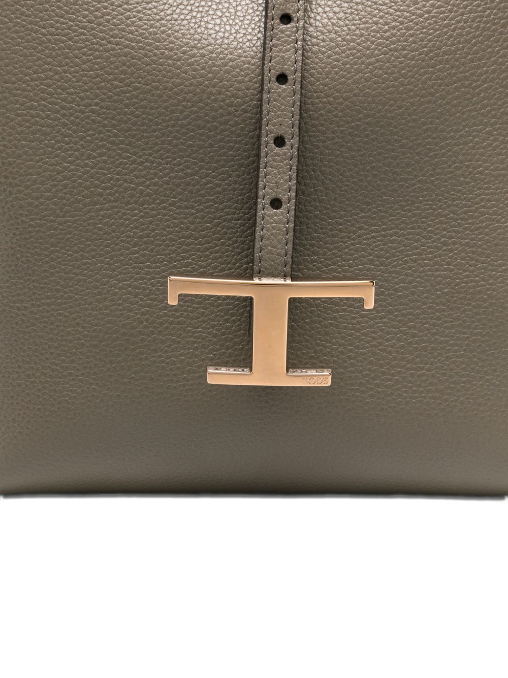 T-buckle leather shoulder bag - 4