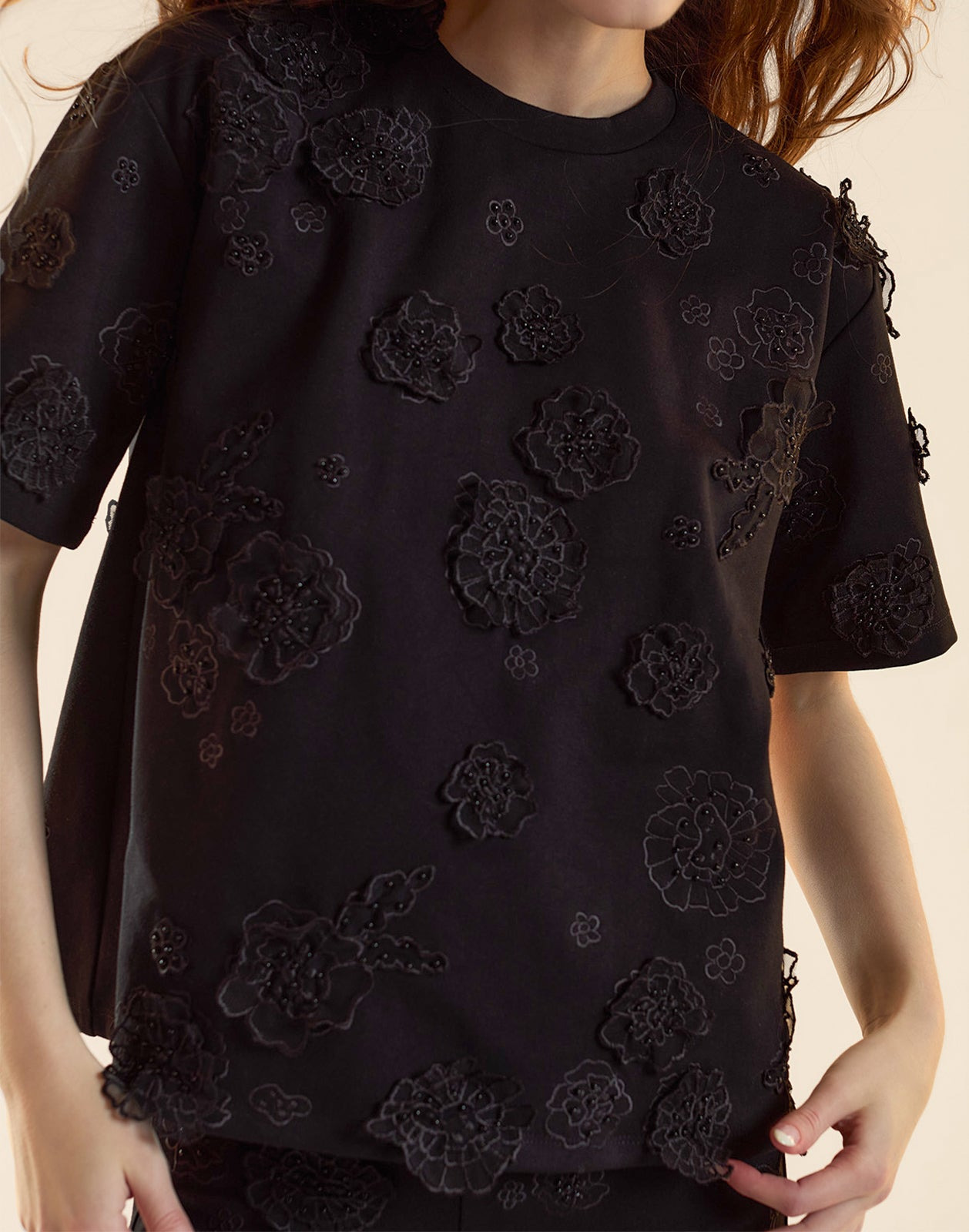Pop Floral Applique Top - 5