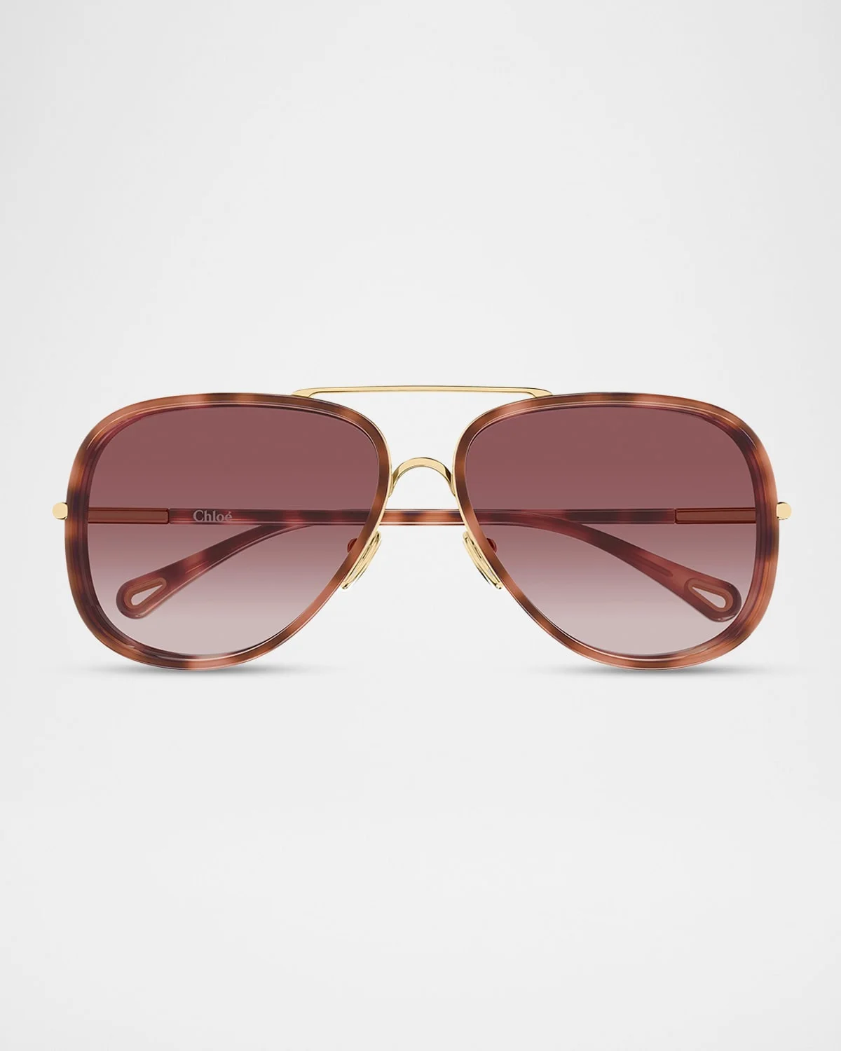 60mm Metal & Acetate Aviator Sunglasses - 1