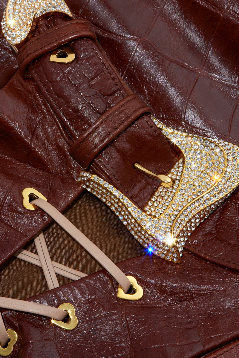 PHOEBE LEATHER TOP DUNDEE 6