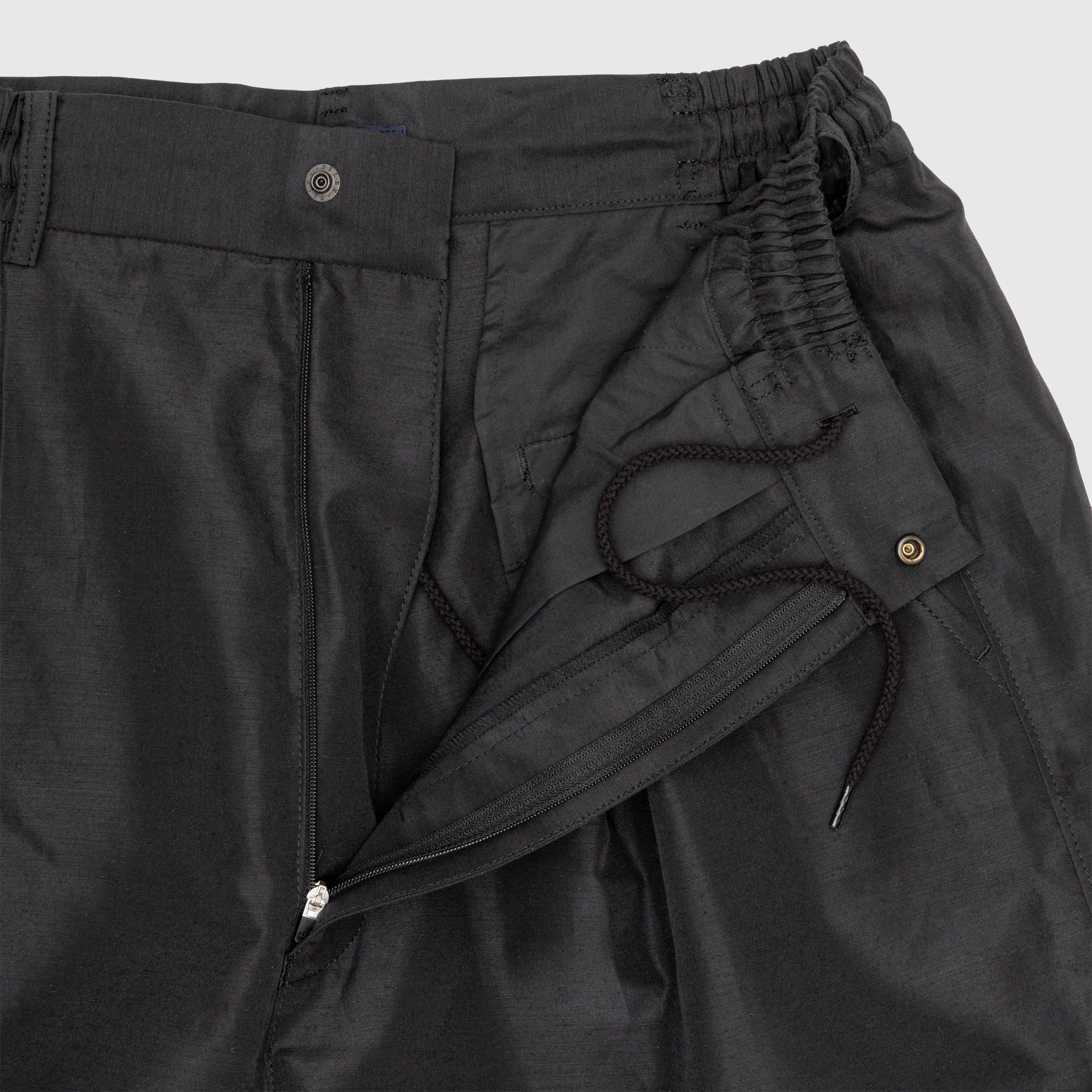 POLYESTER LINEN SHORTS - 2