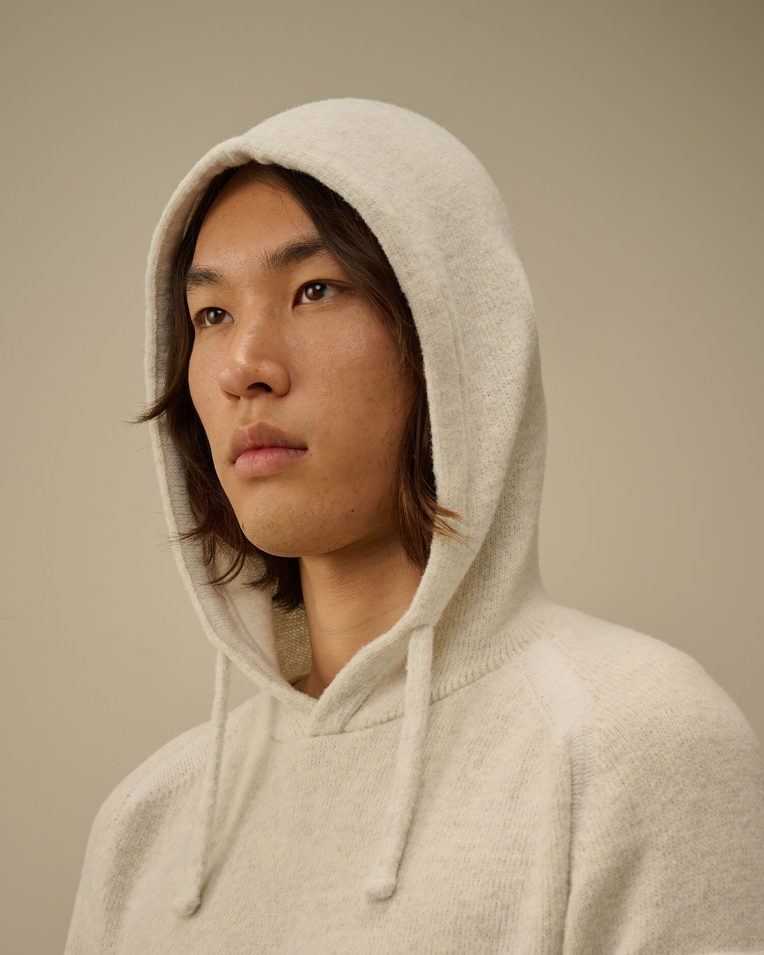 Fleece Knit Hooded Sweater - 6
