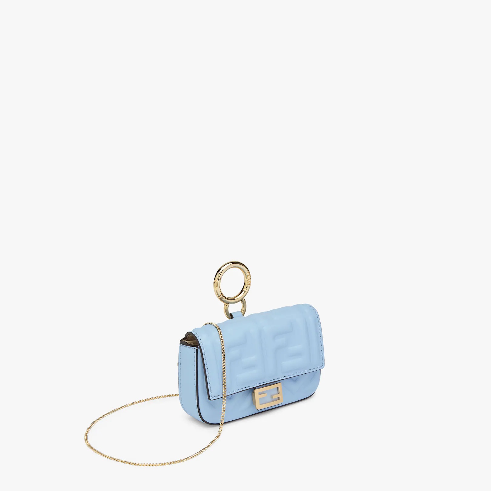 Light blue nappa leather charm - 2