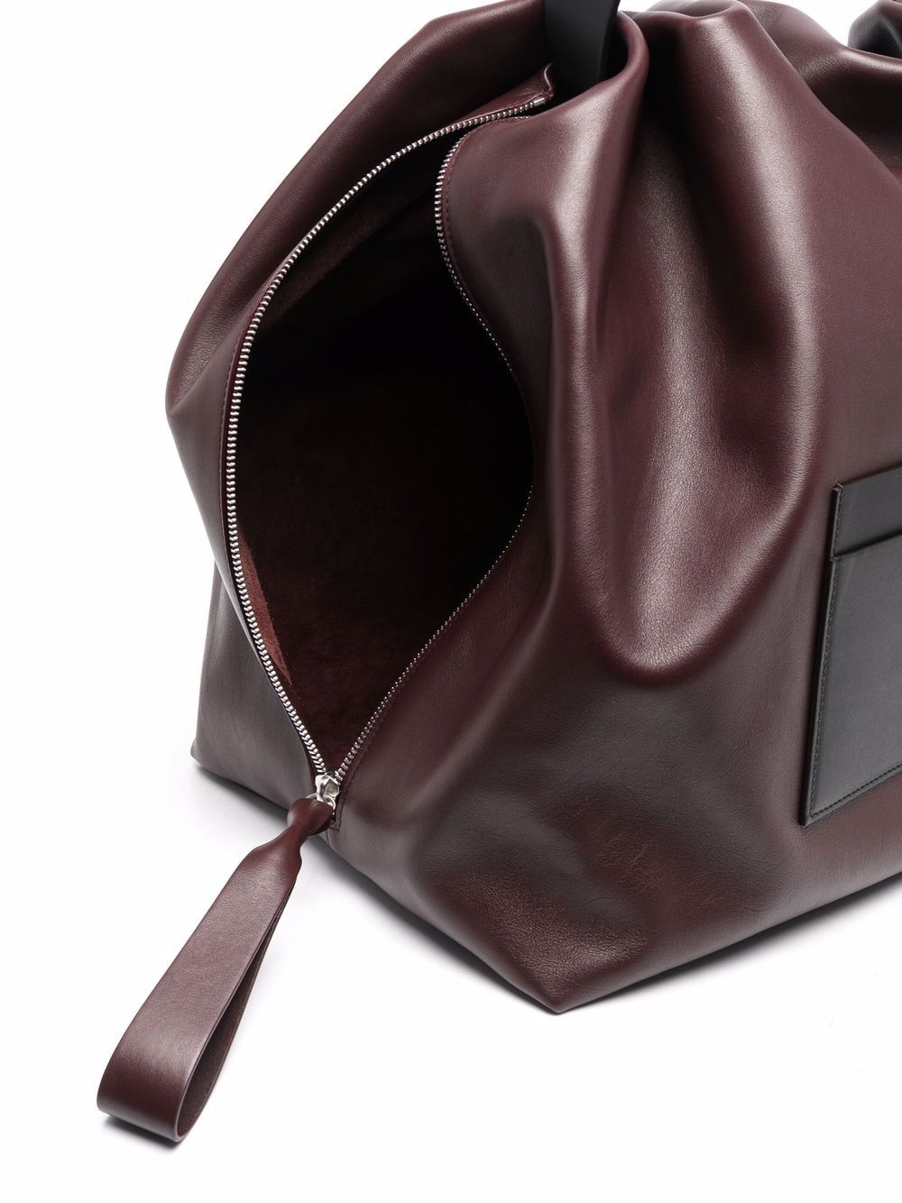 crush leather shoulder bag - 5