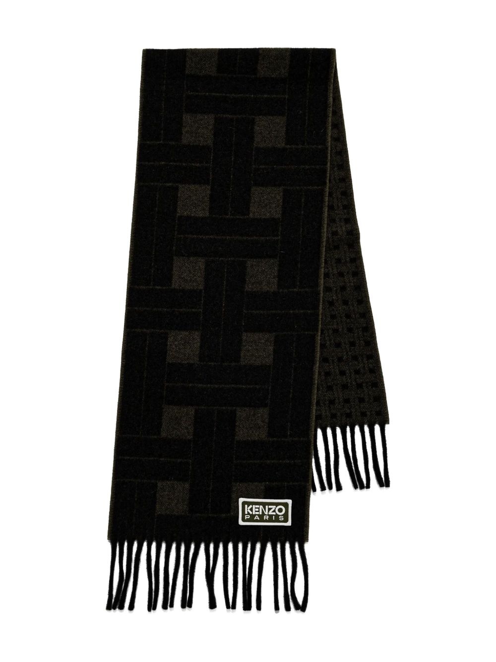 logo-patch scarf - 1