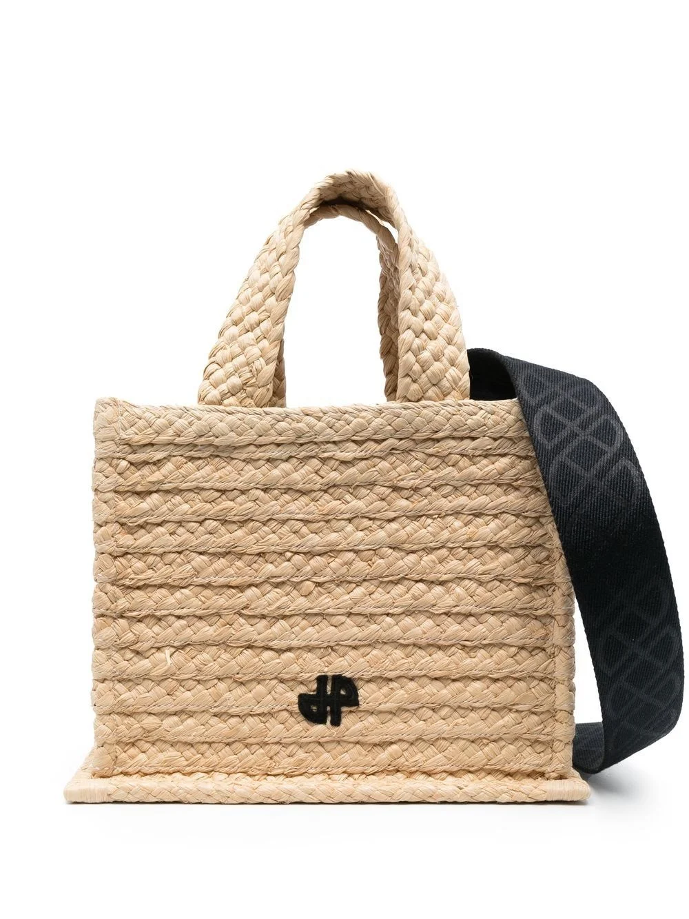 small raffia tote bag - 1