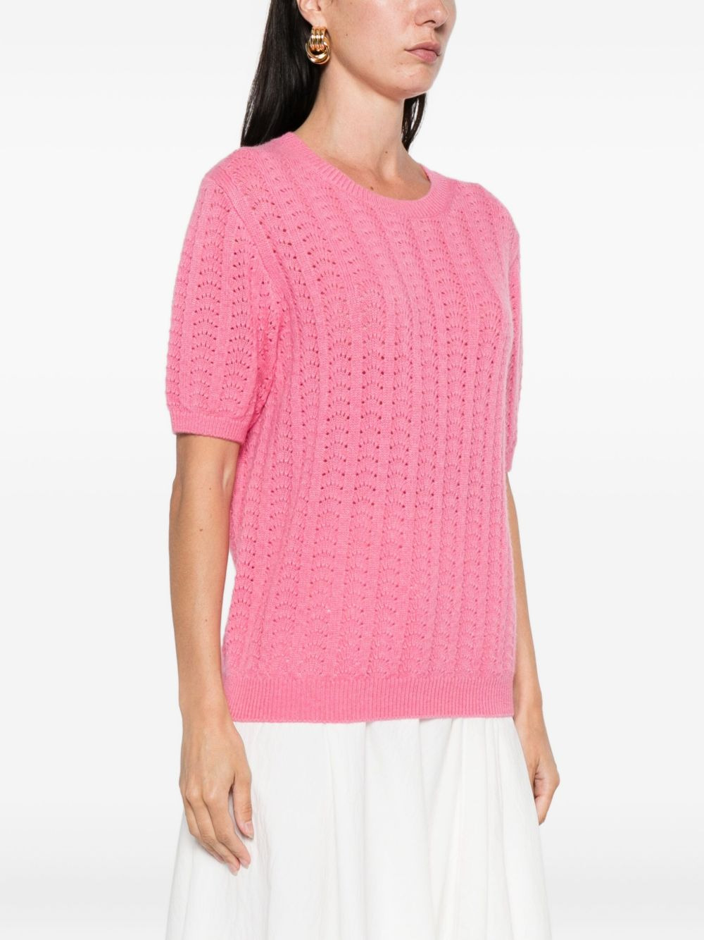 pointelle short-sleeve top - 3