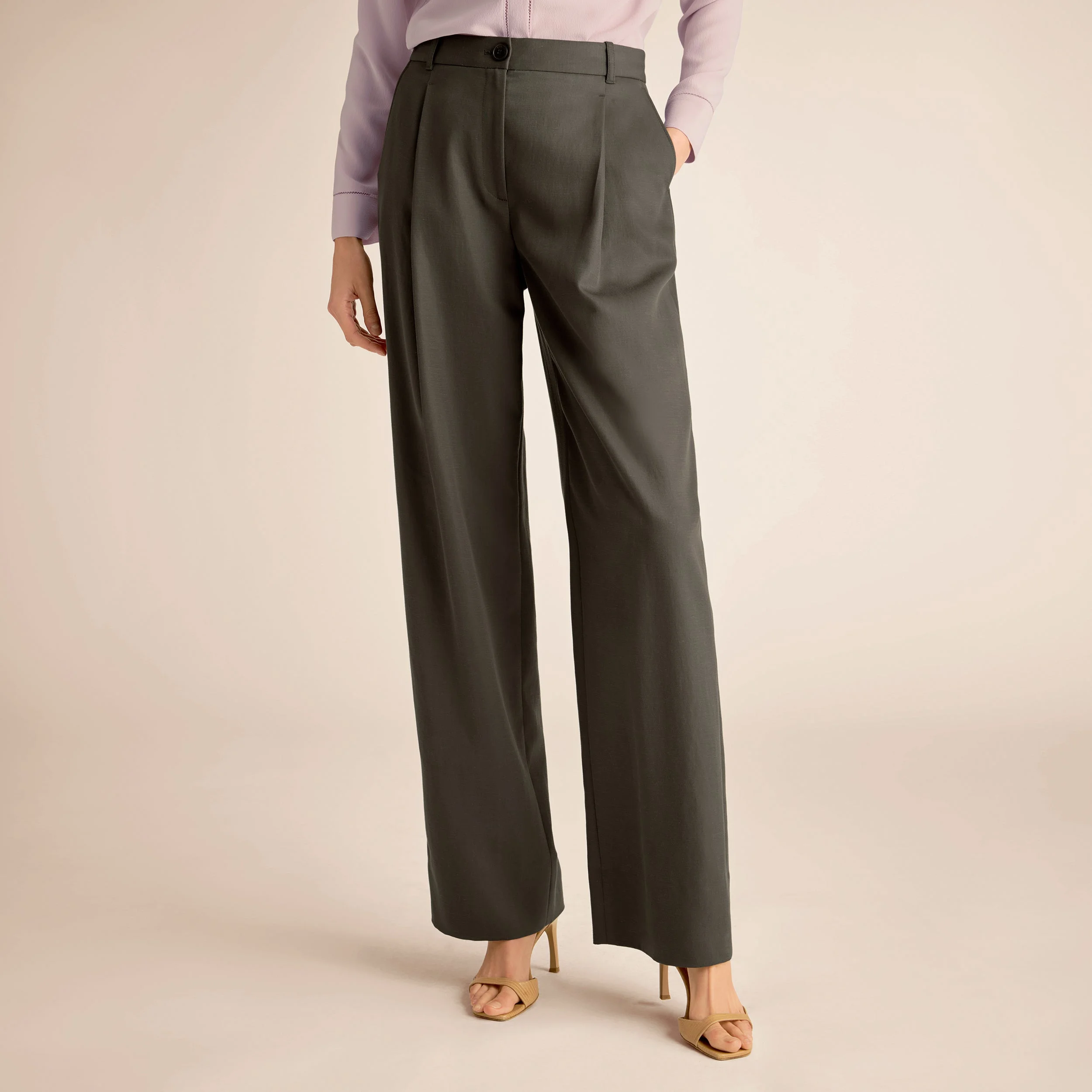 Fitz Pleated Trouser - Everyday Twill - 1