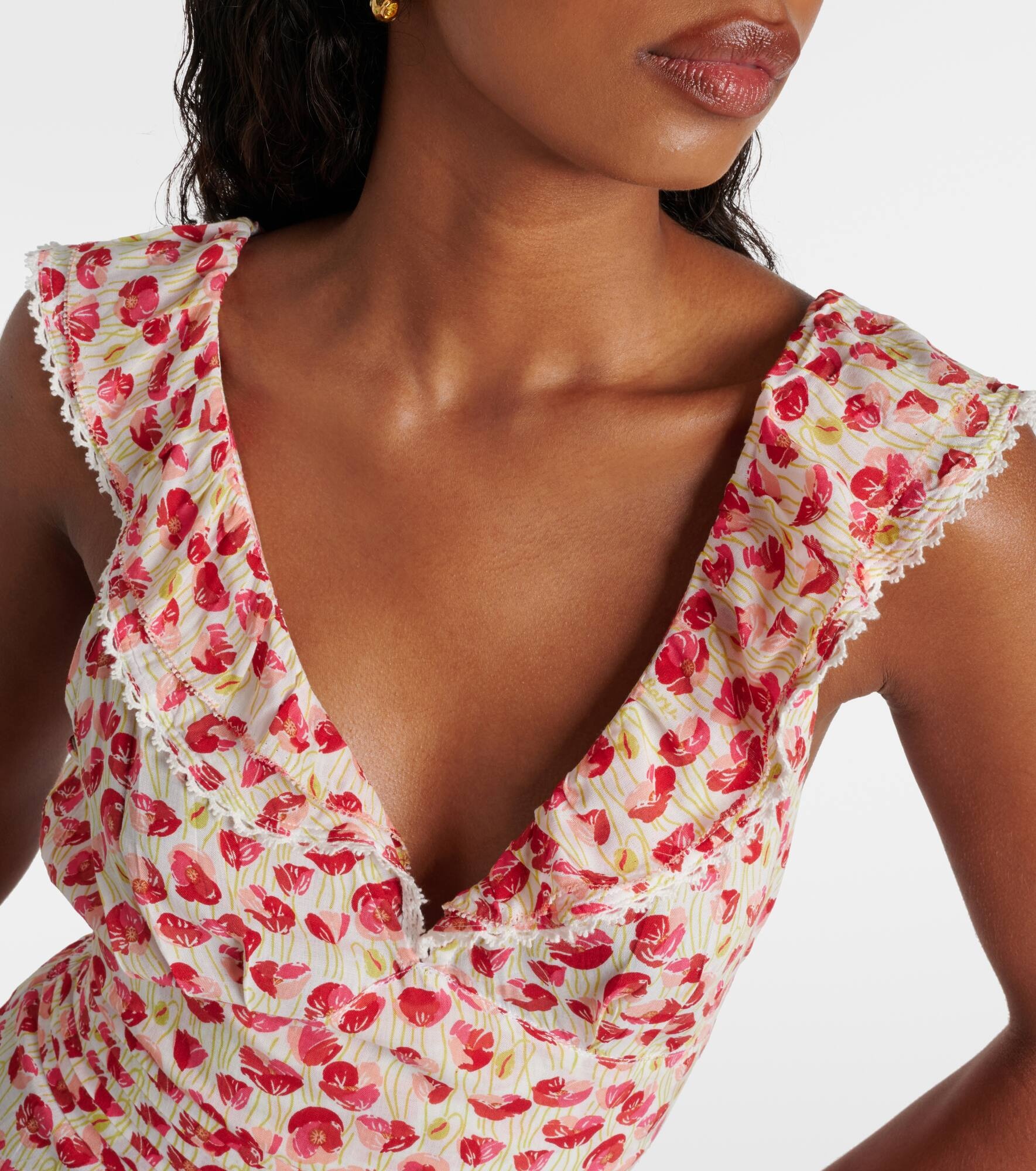 Bruna polka-dot ruffled minidress - 4