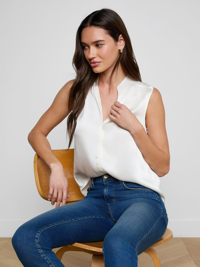 L'AGENCE Phoebe Silk Blouse outlook