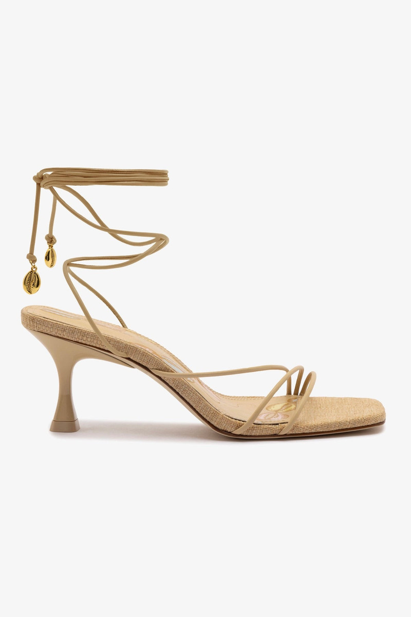 Nadia Sandal In Beige Leather 1