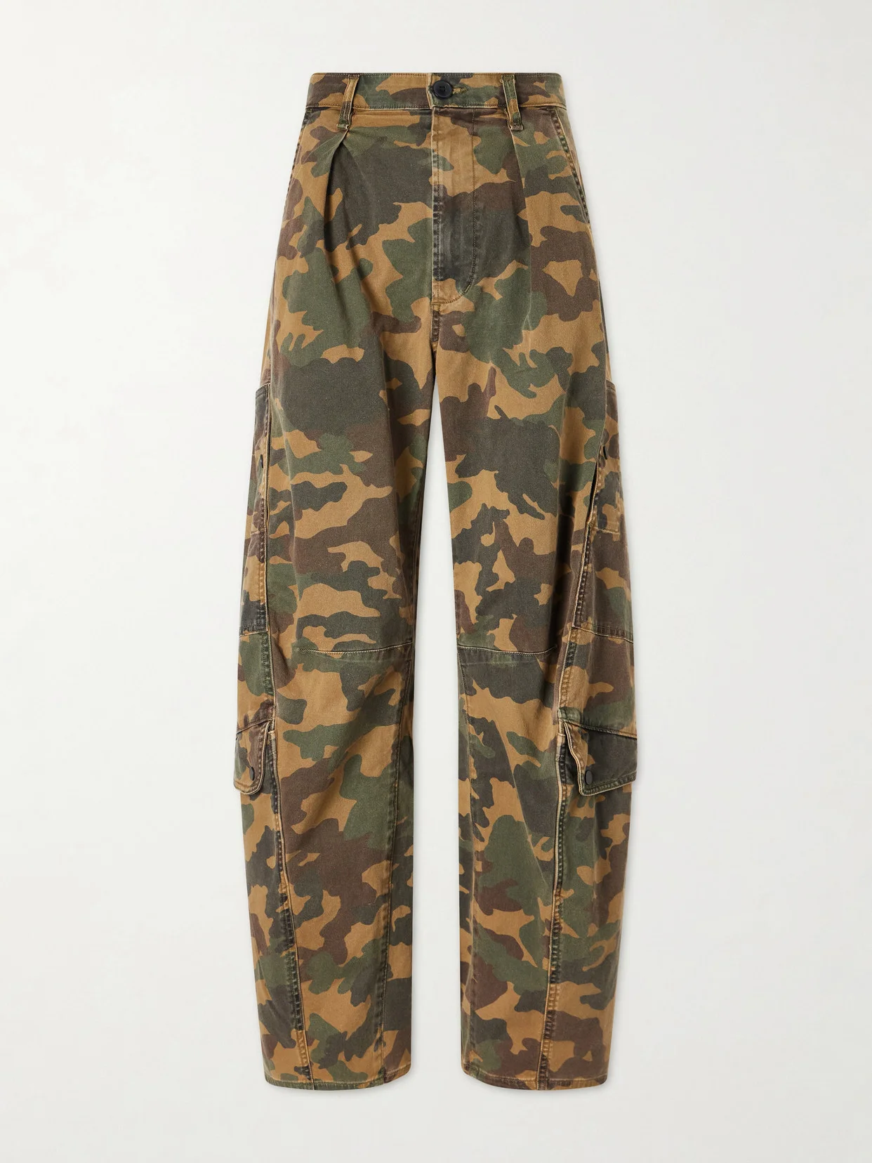 Flight Printed Mid-rise Straight-leg Cotton-blend Twill Cargo Pants - 1