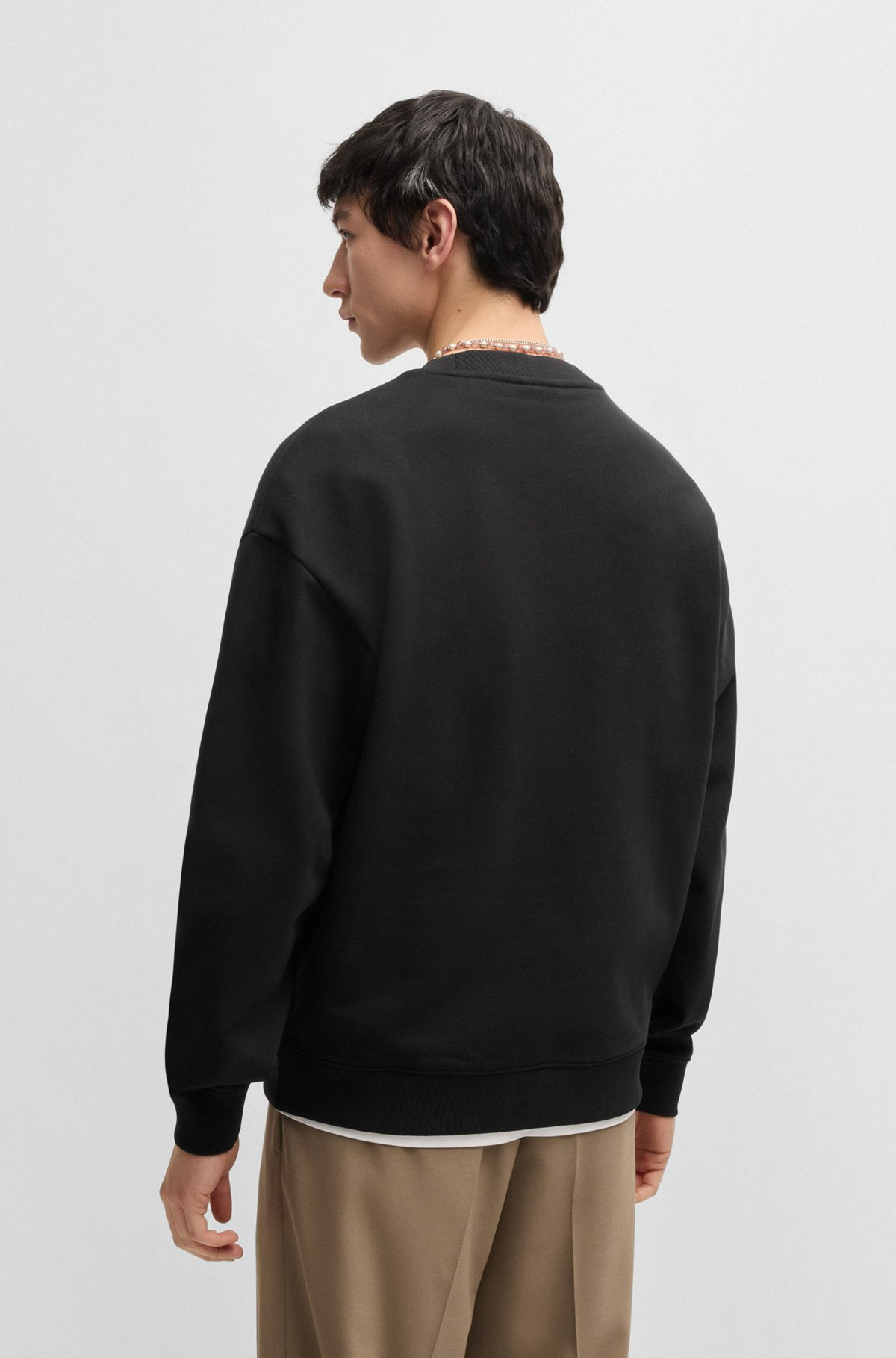 COTTON-TERRY SWEATSHIRT WITH 'HUGOWOOD' PRINT - 5