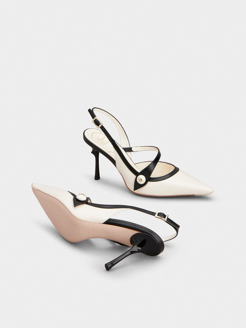 Rose Vivier Slingback Pumps in leather 6