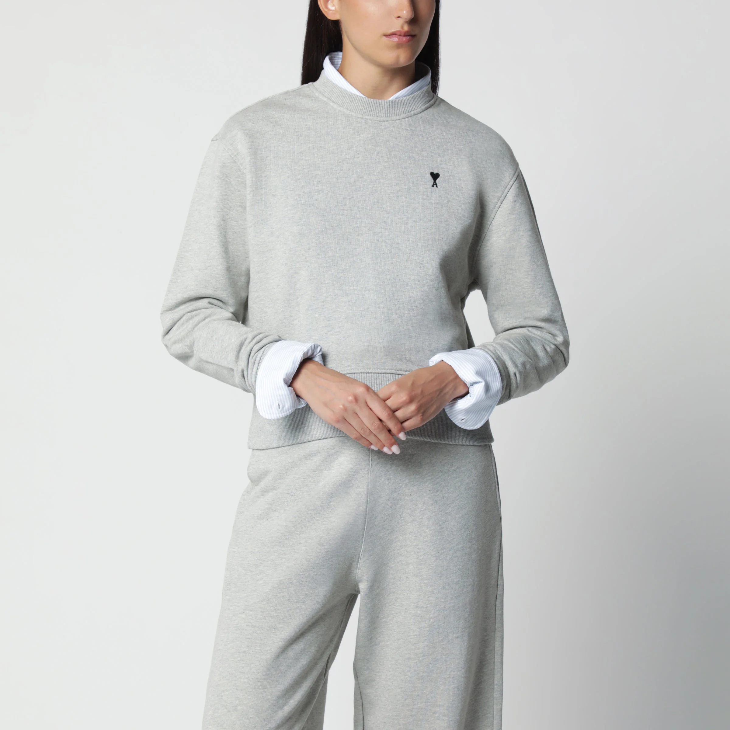 Gray Ami de Coeur crewneck sweatshirt - 1