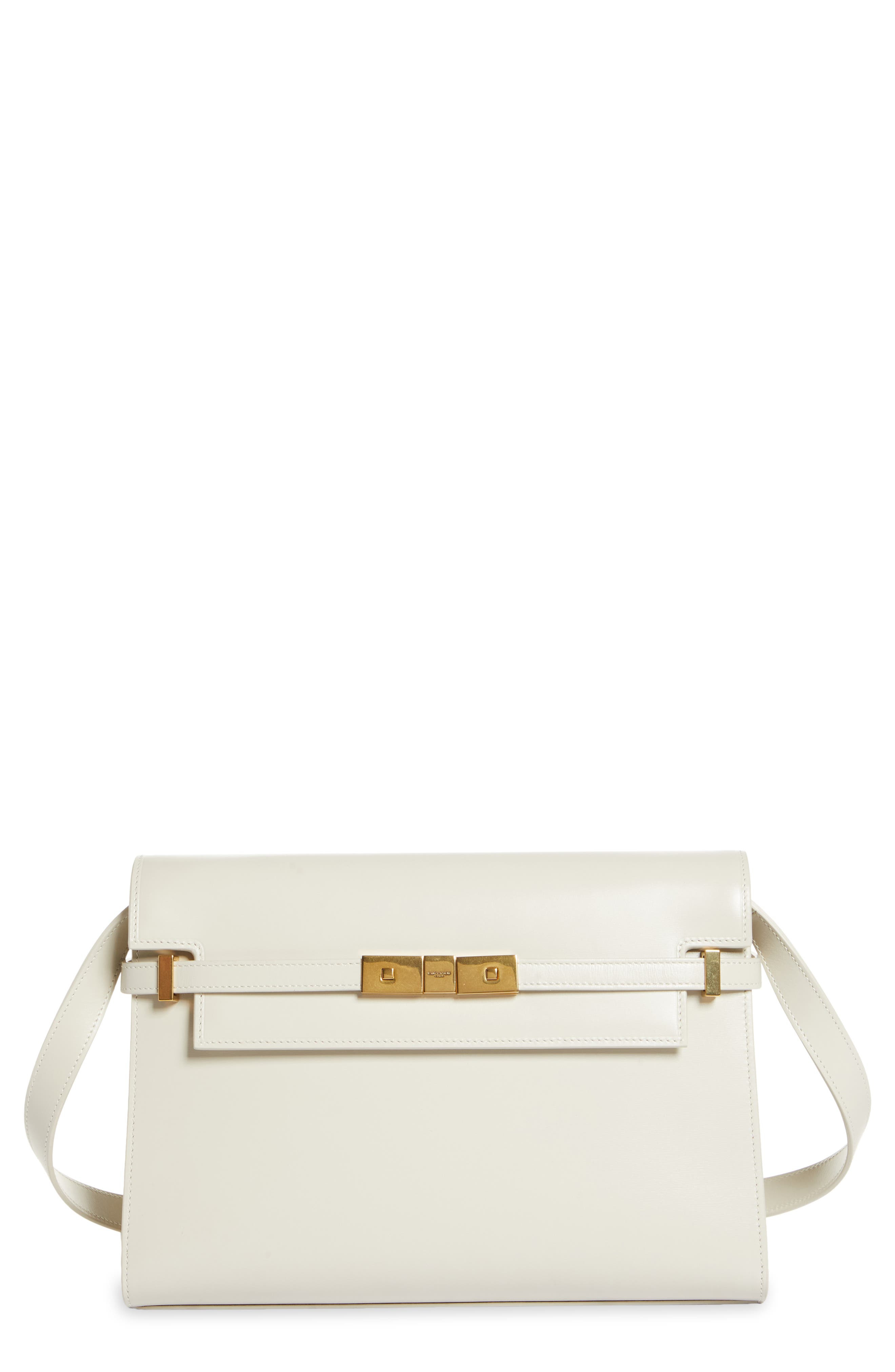 Saint Laurent Medium Manhattan Shoulder Tote in Blanc Vintage at Nordstrom - 1