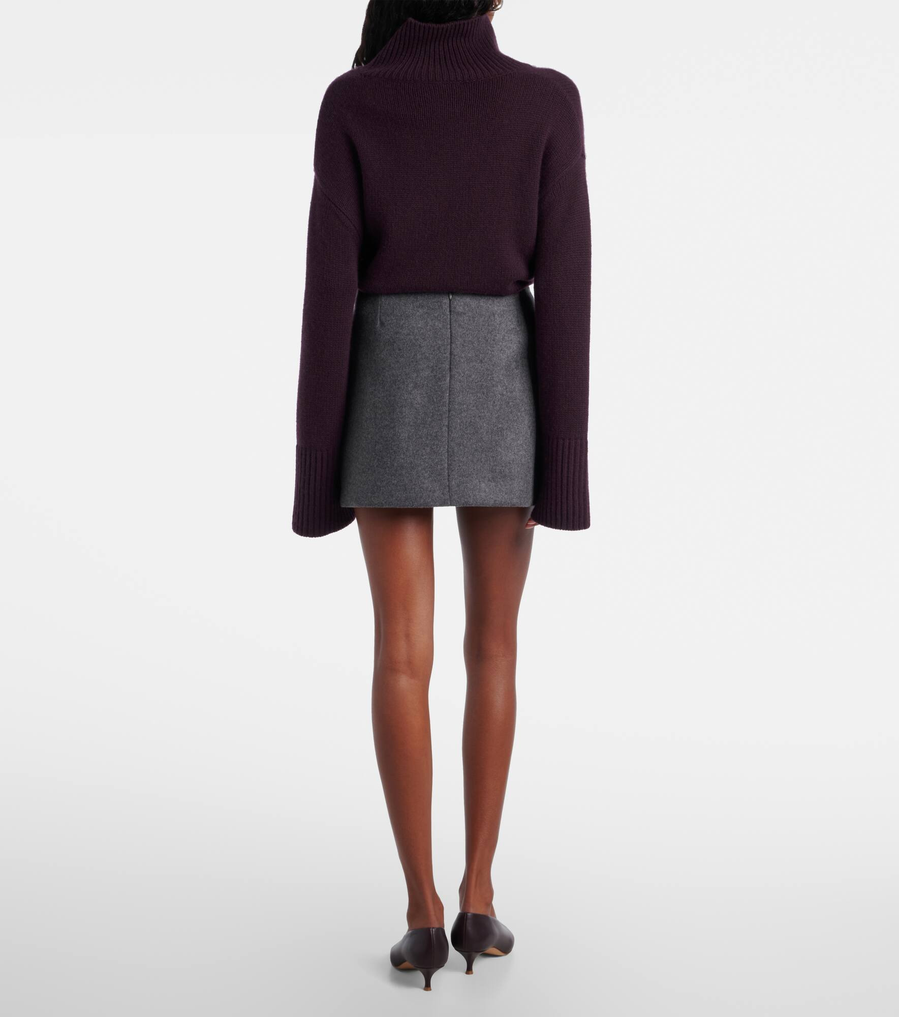 Poggio virgin wool miniskirt - 3
