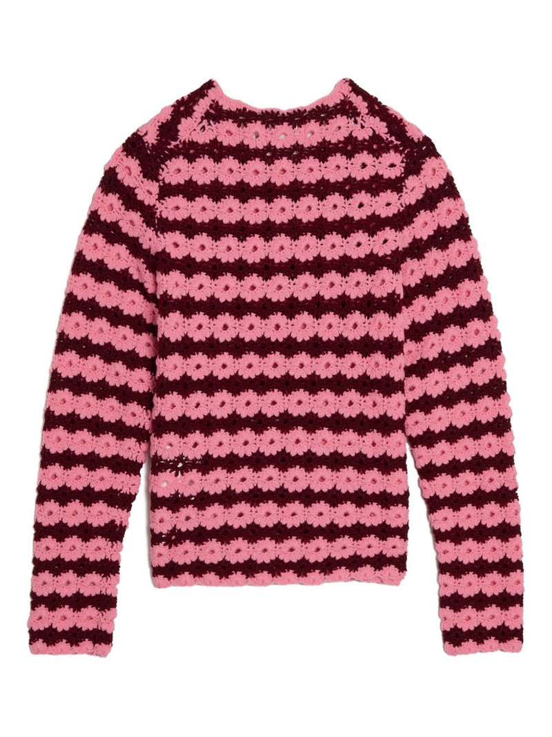 Comme des Garçons GIRL crochet-stripe top outlook