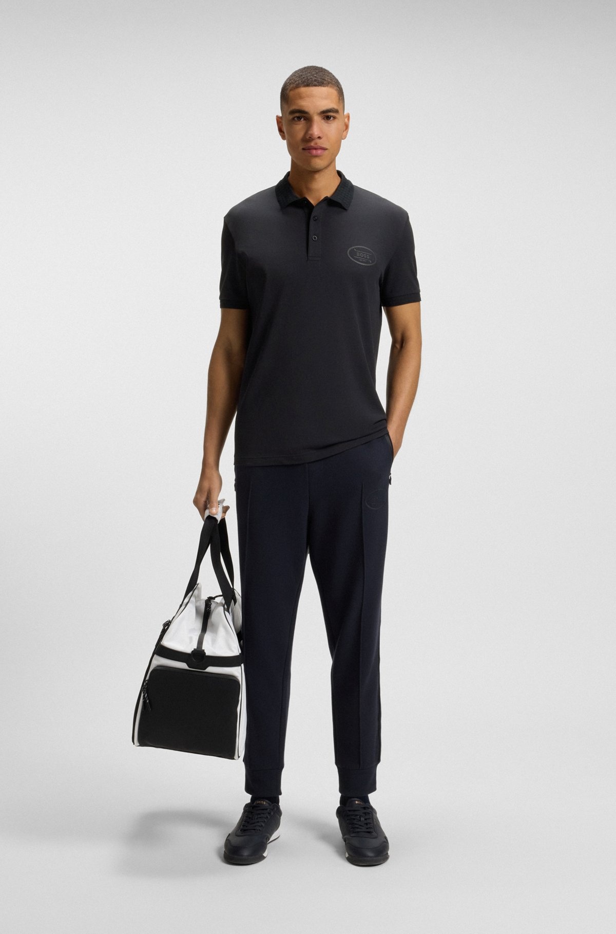 POLO SHIRT IN MOISTURE-WICKING STRETCH PIQUÉ - 4