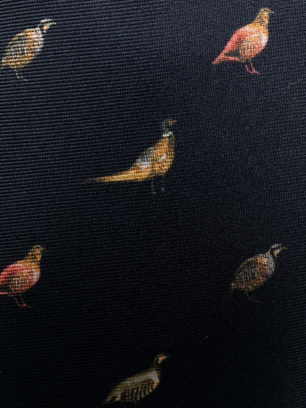 bird print silk tie - 2