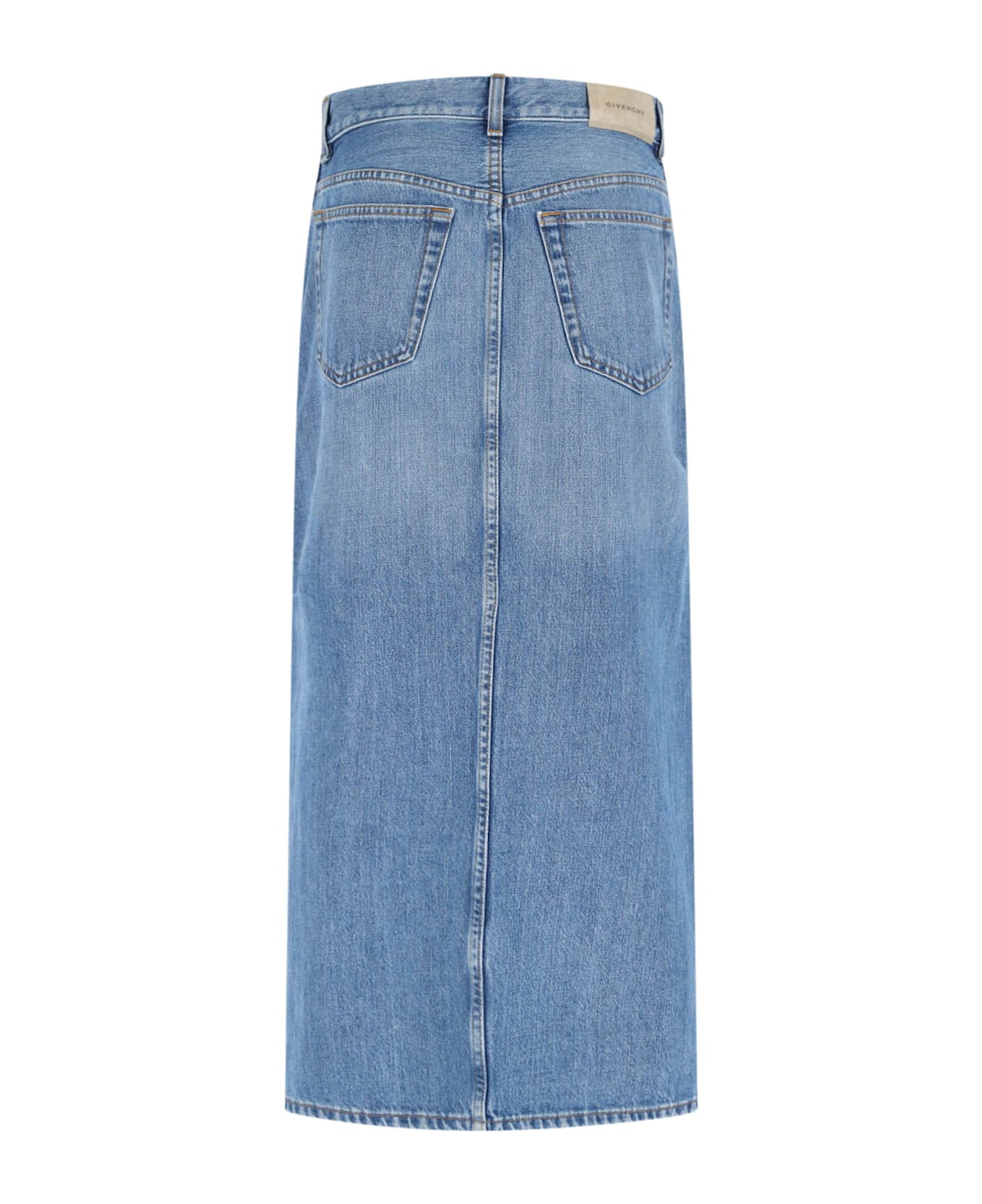 Denim Midi Skirt - 2