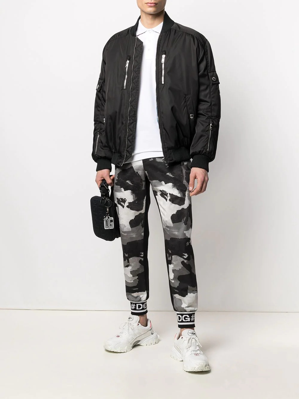 camouflage-print drawstring track pants - 2