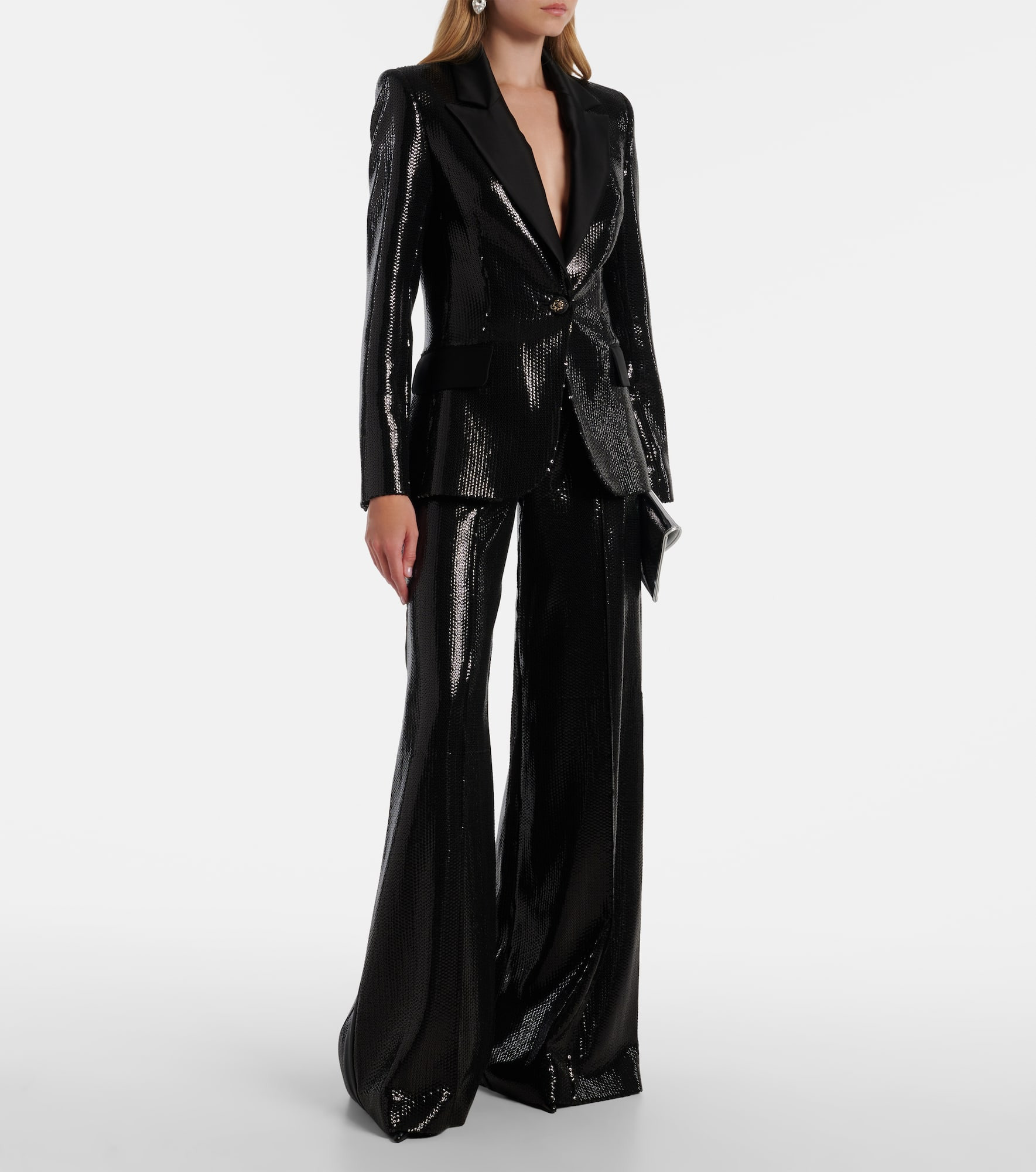 Sequined satin blazer - 2