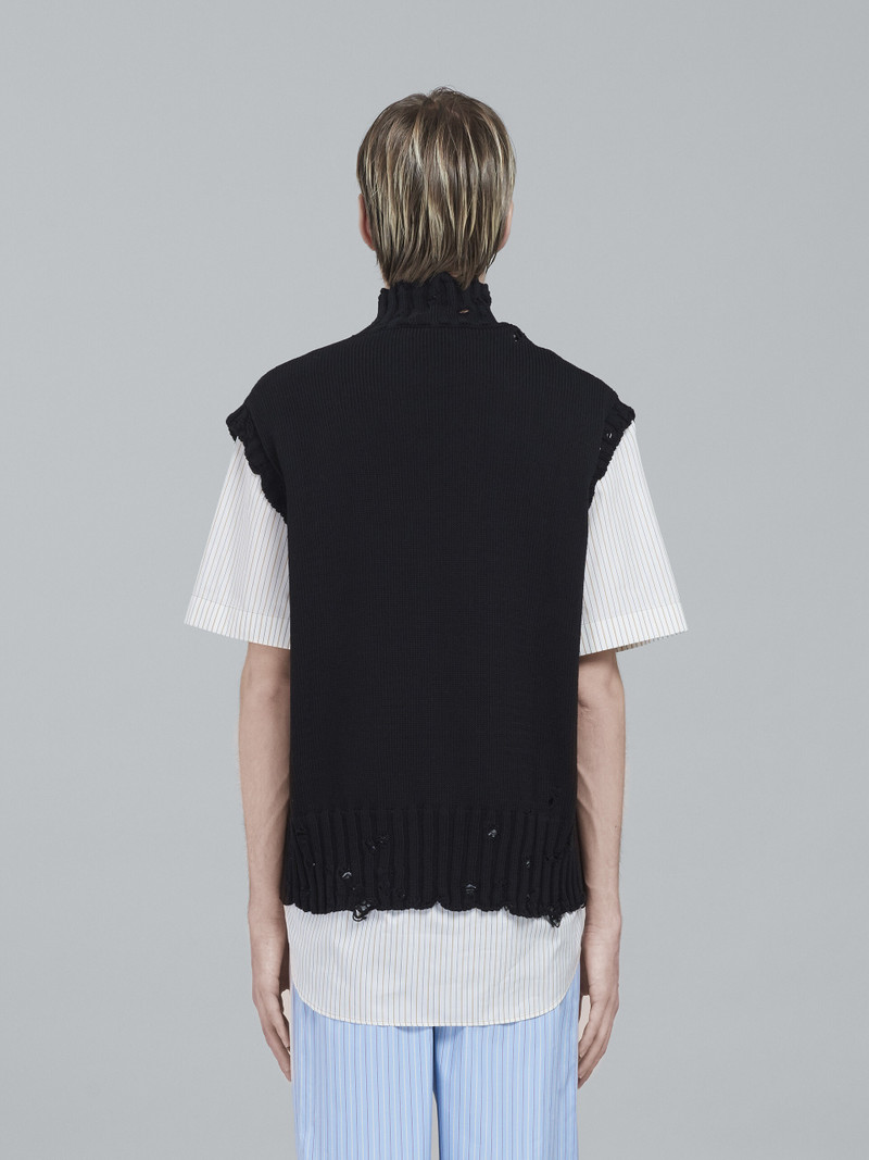 BLACK COTTON VEST 3