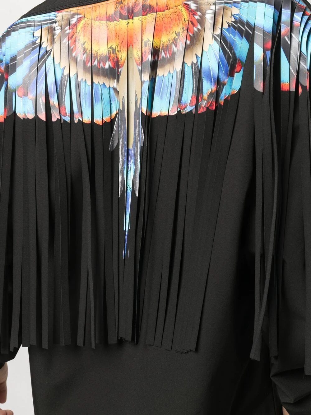 birds print fringe shirt - 5