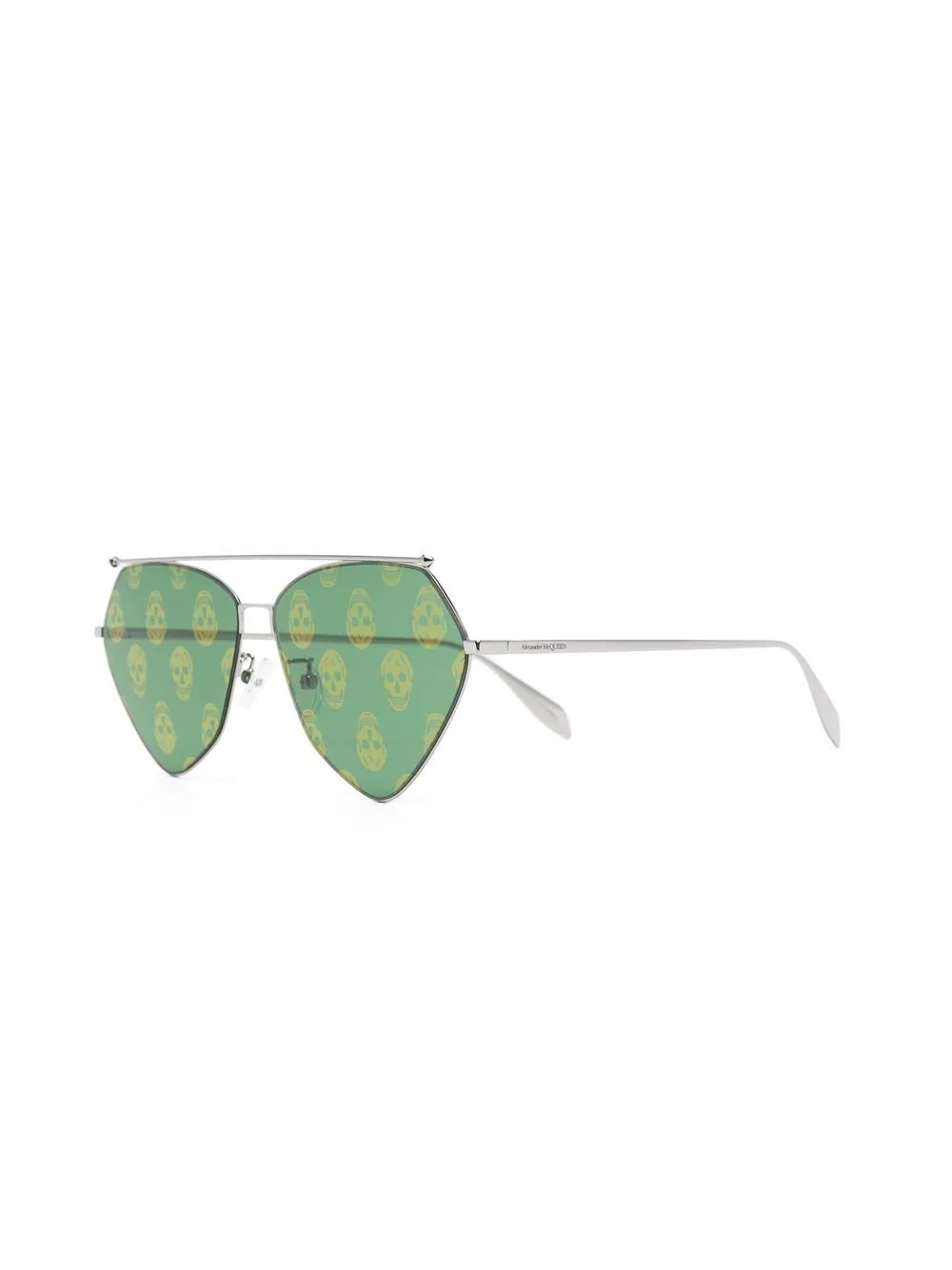 geometric-frame skull-tinted sunglasses - 2