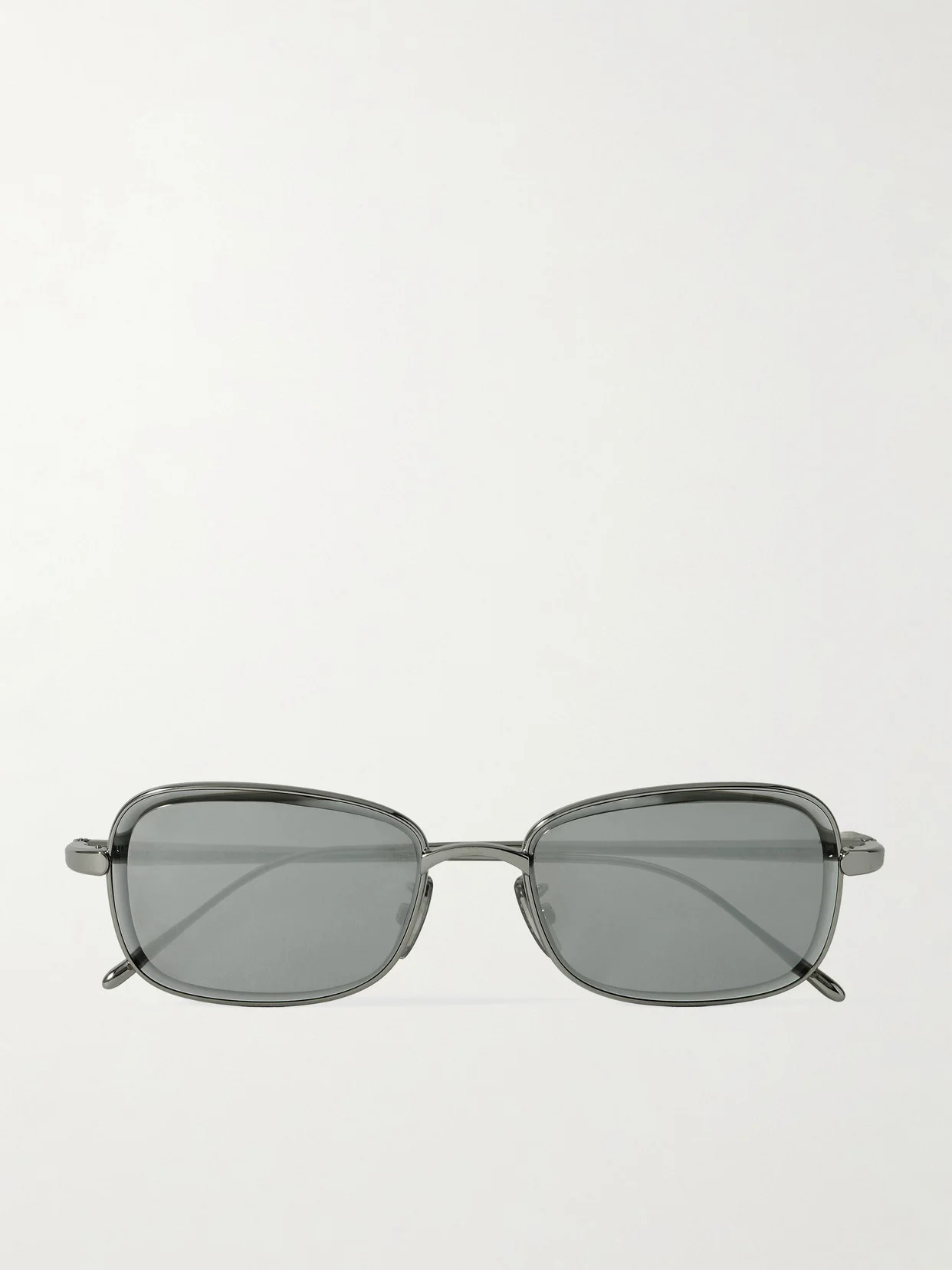 Square-frame Silver-tone Sunglasses - 1