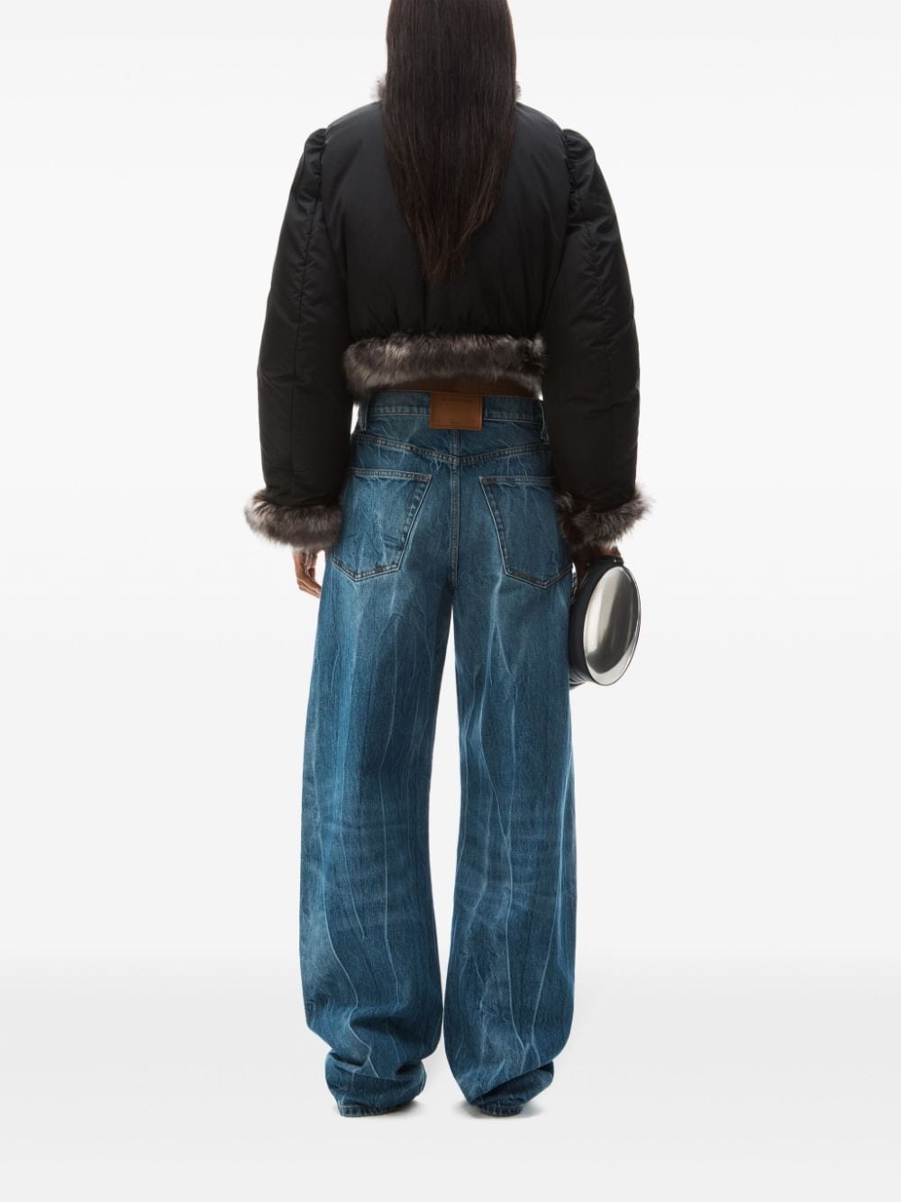 logo-patch ballloon jeans - 3