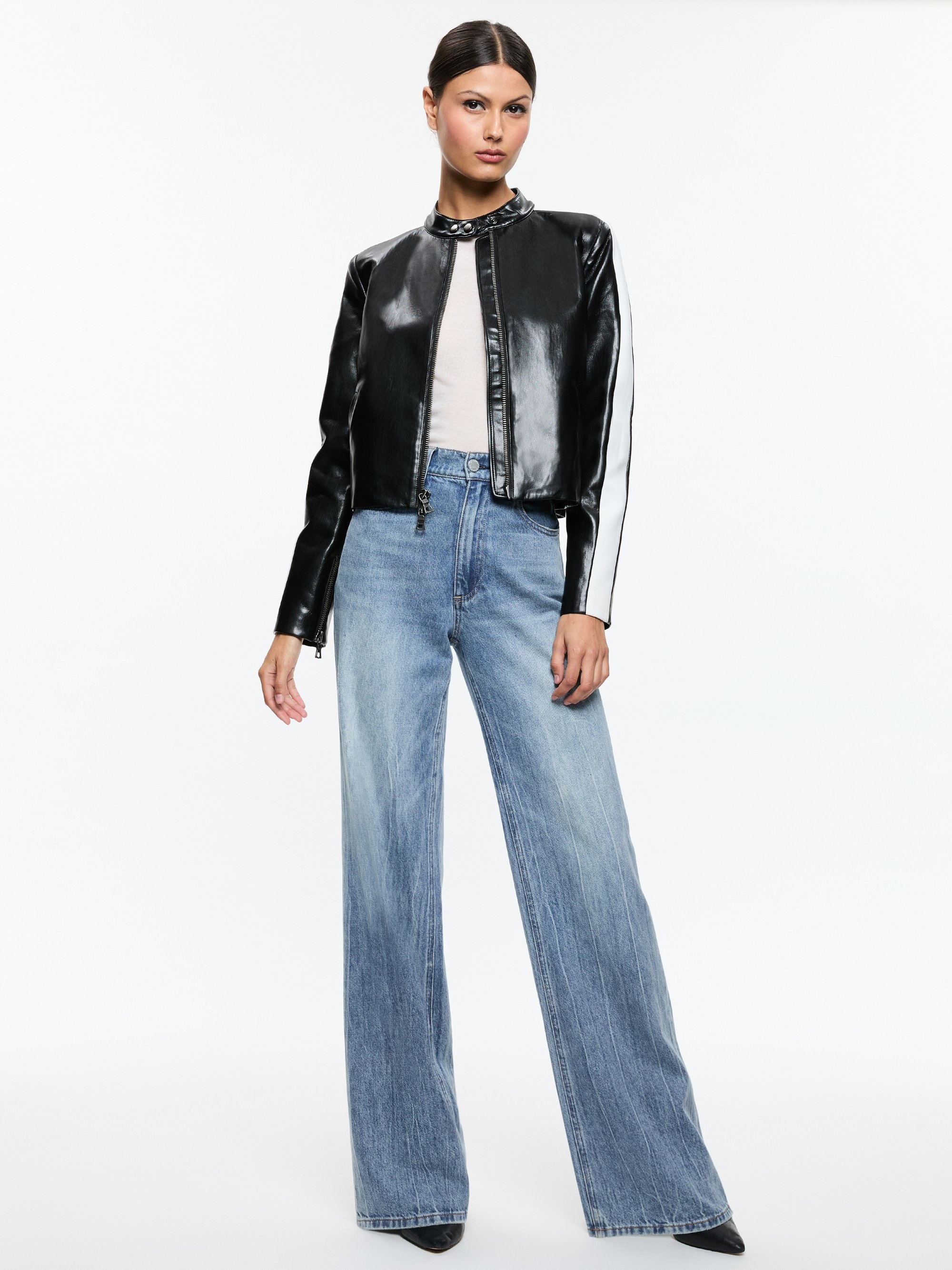 RICKIE VEGAN LEATHER RACER JACKET - 3