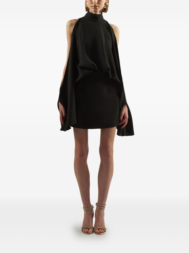 Taller Marmo Bacall high-neck open-sleeve dress outlook