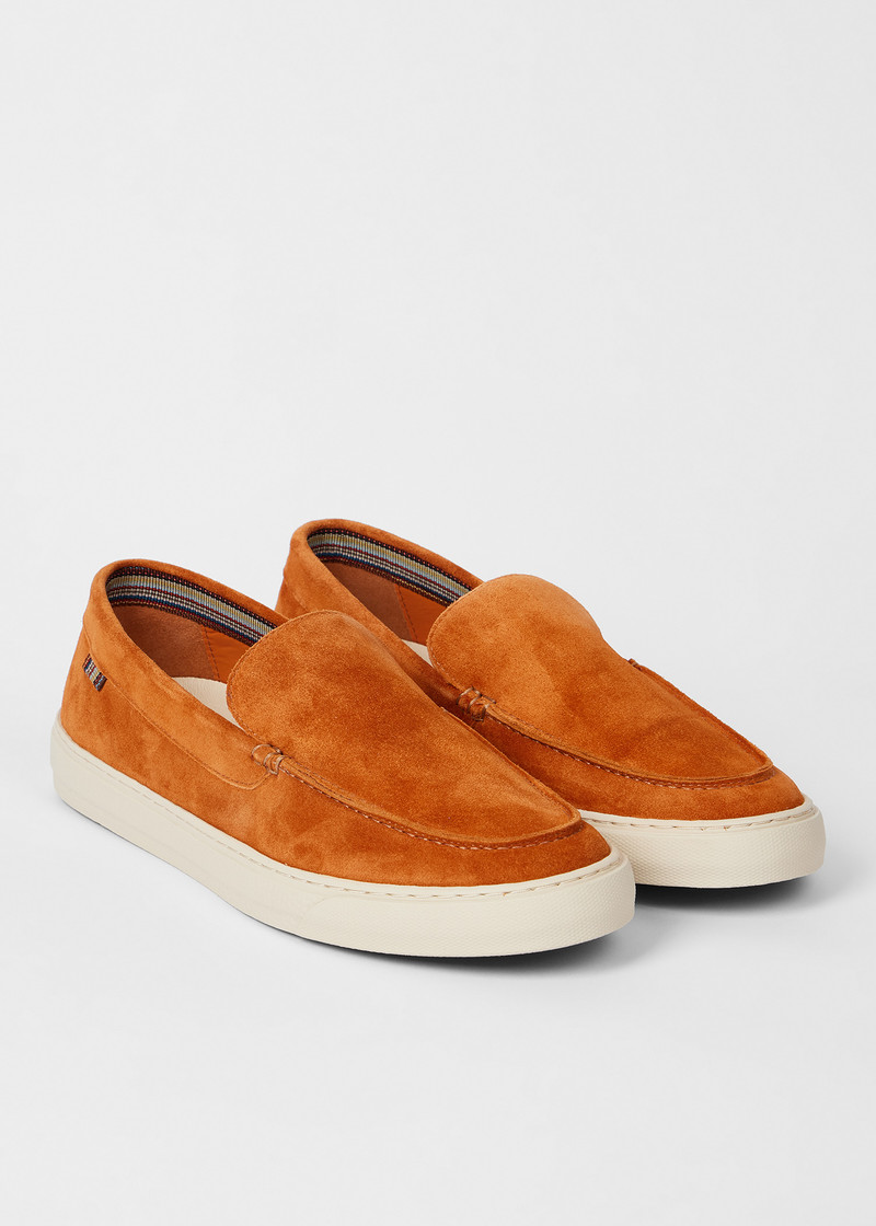 Orange Suede 'Simeon' Loafers 3