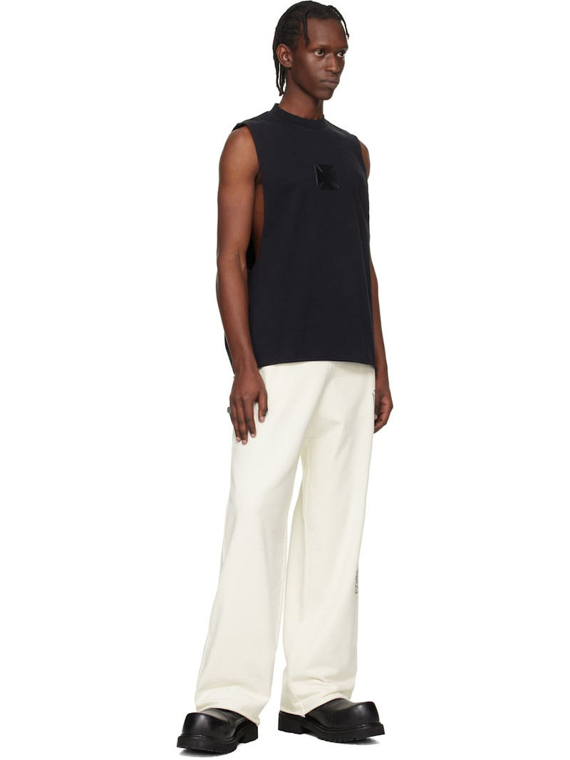 VETEMENTS Black Biker Logo Leather Cross Interlock Tank Top outlook