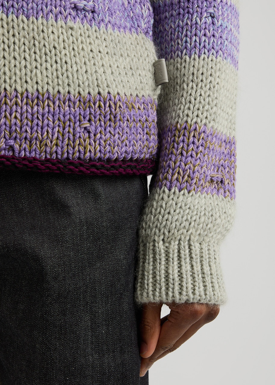 Loewe Striped-intarsia Wool-blend Jumper - 5