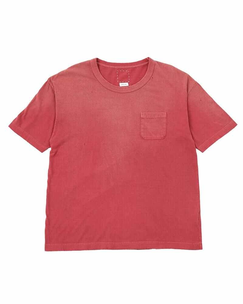 visvim JUMBO TEE S/S CRASH RED | REVERSIBLE