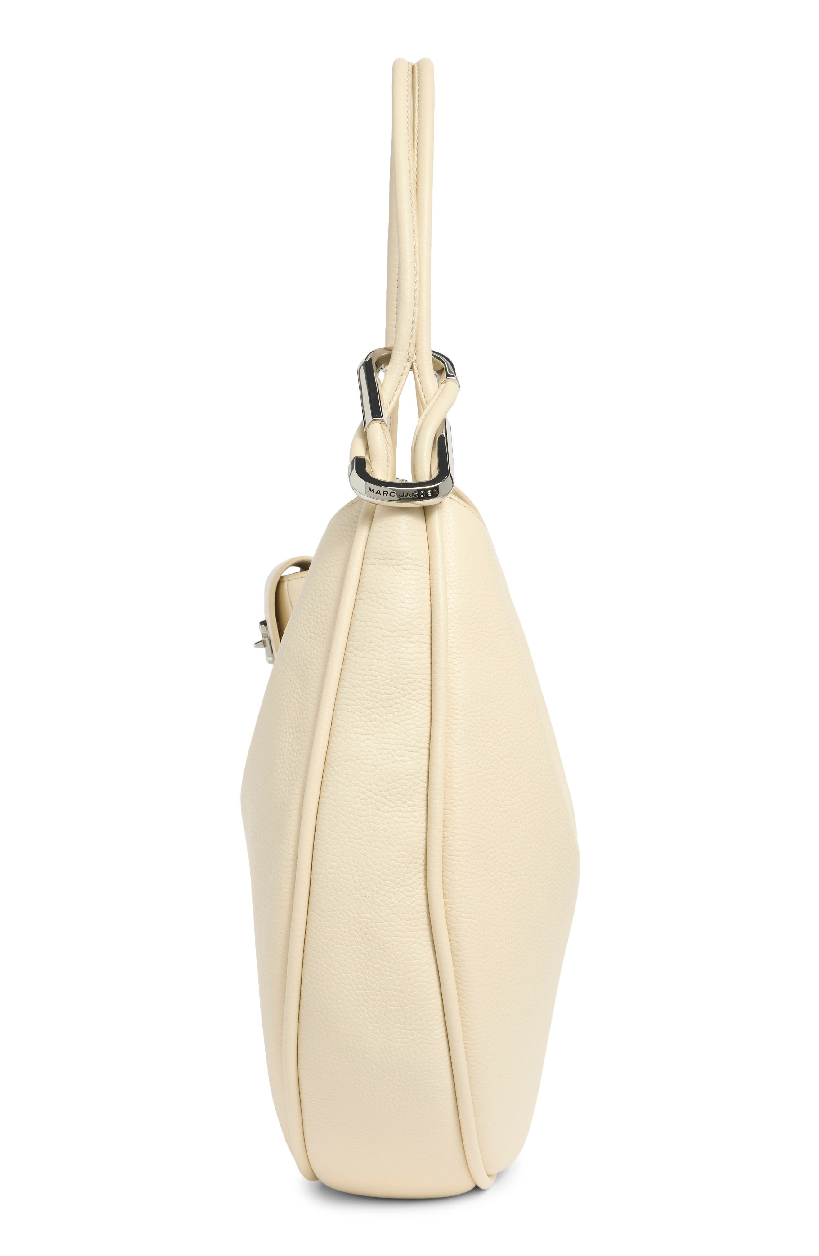 Marc Jacobs Large The Crescent Leather Shoulder Bag in Cloud White at Nordstrom - 5