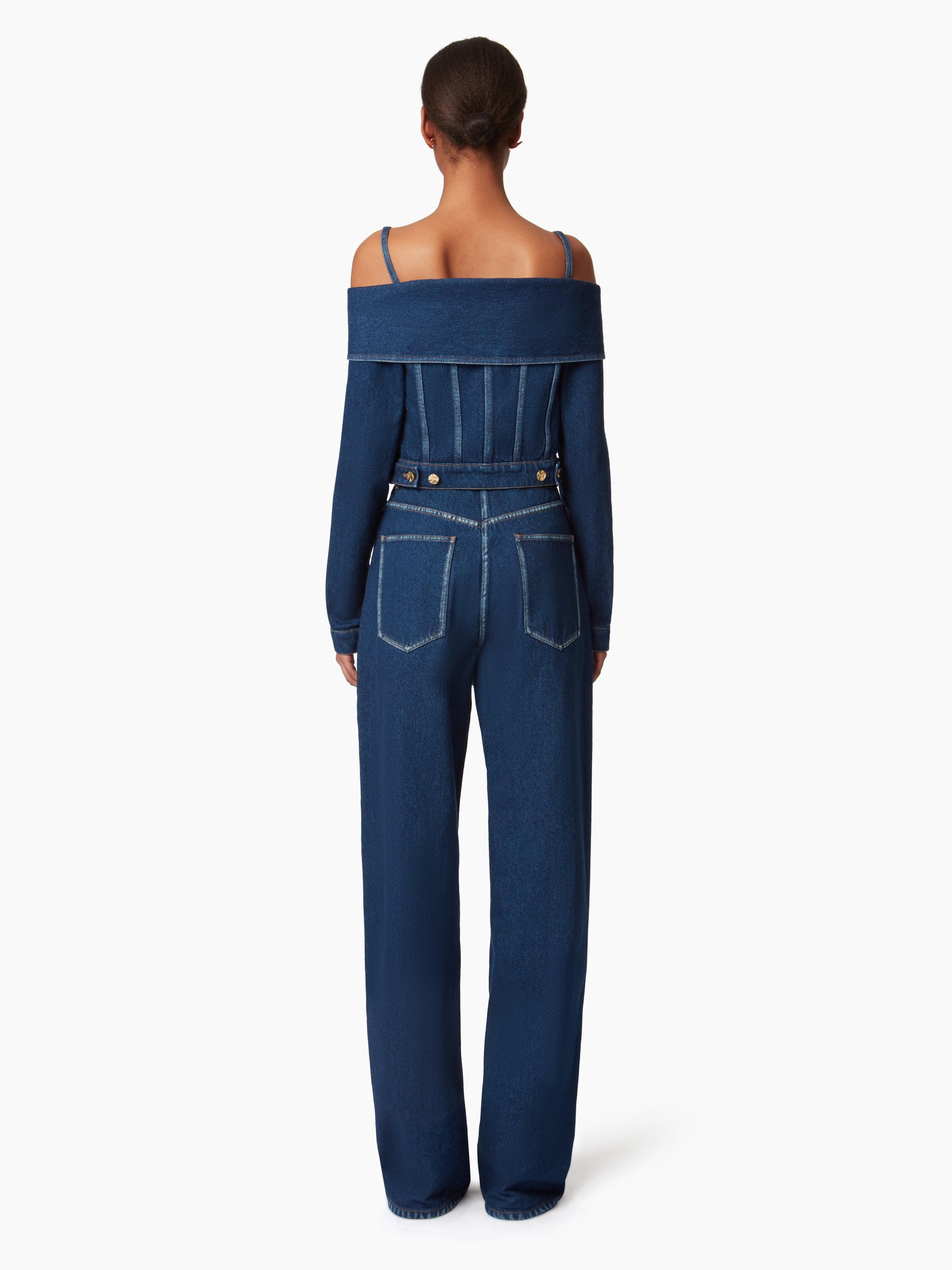 OFF SHOULDER DENIM JACKET - 4