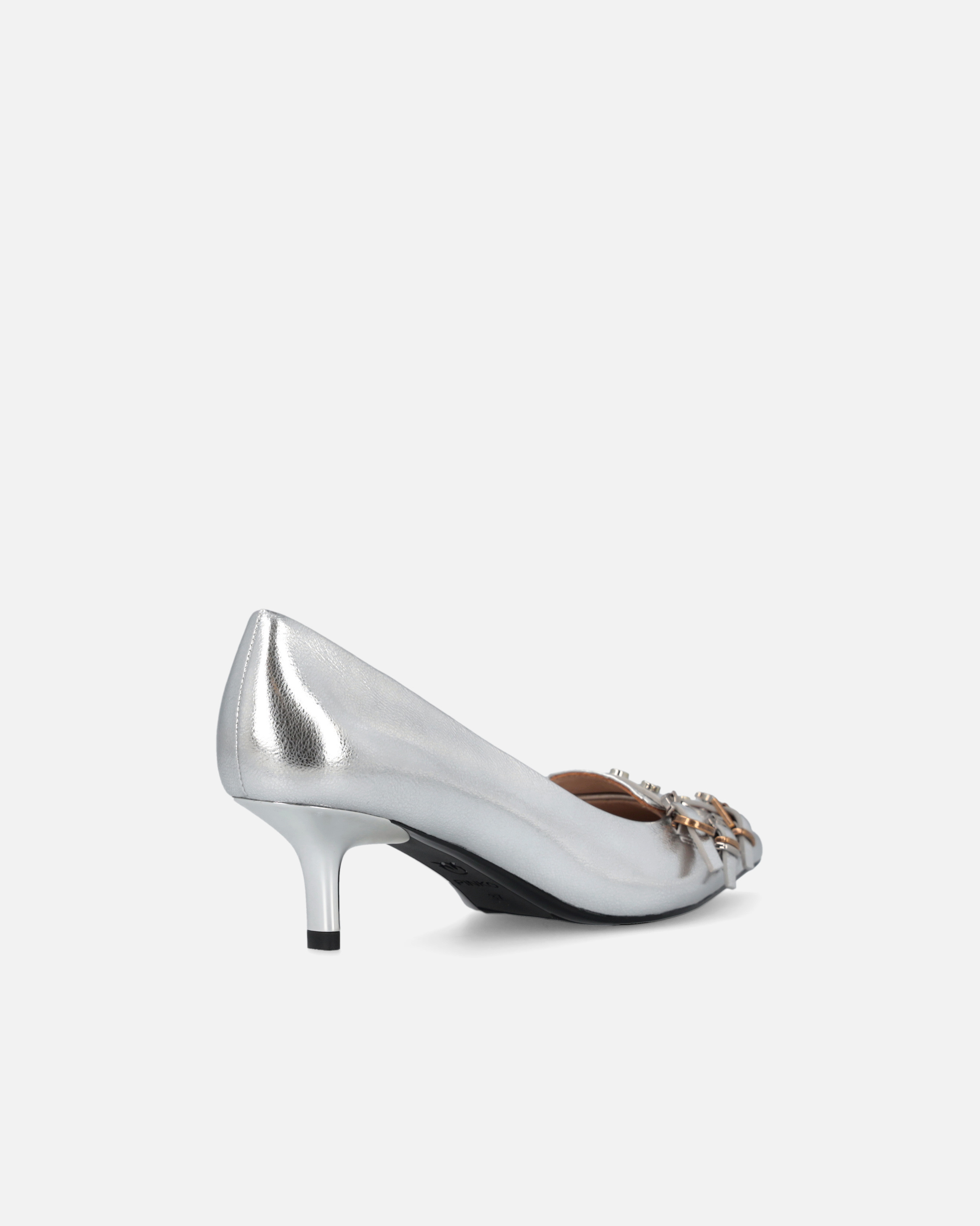 POINTED TOE PUMPS IN LAMINATED NAPPA LEATHER - 3