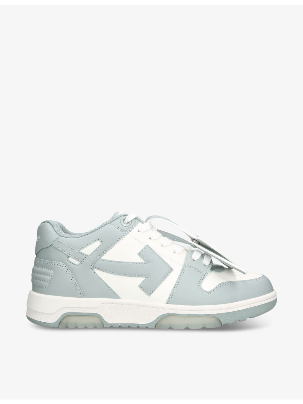 Out Of Office logo-embroidered leather and recycled polyester-blend low-top trainers - 1