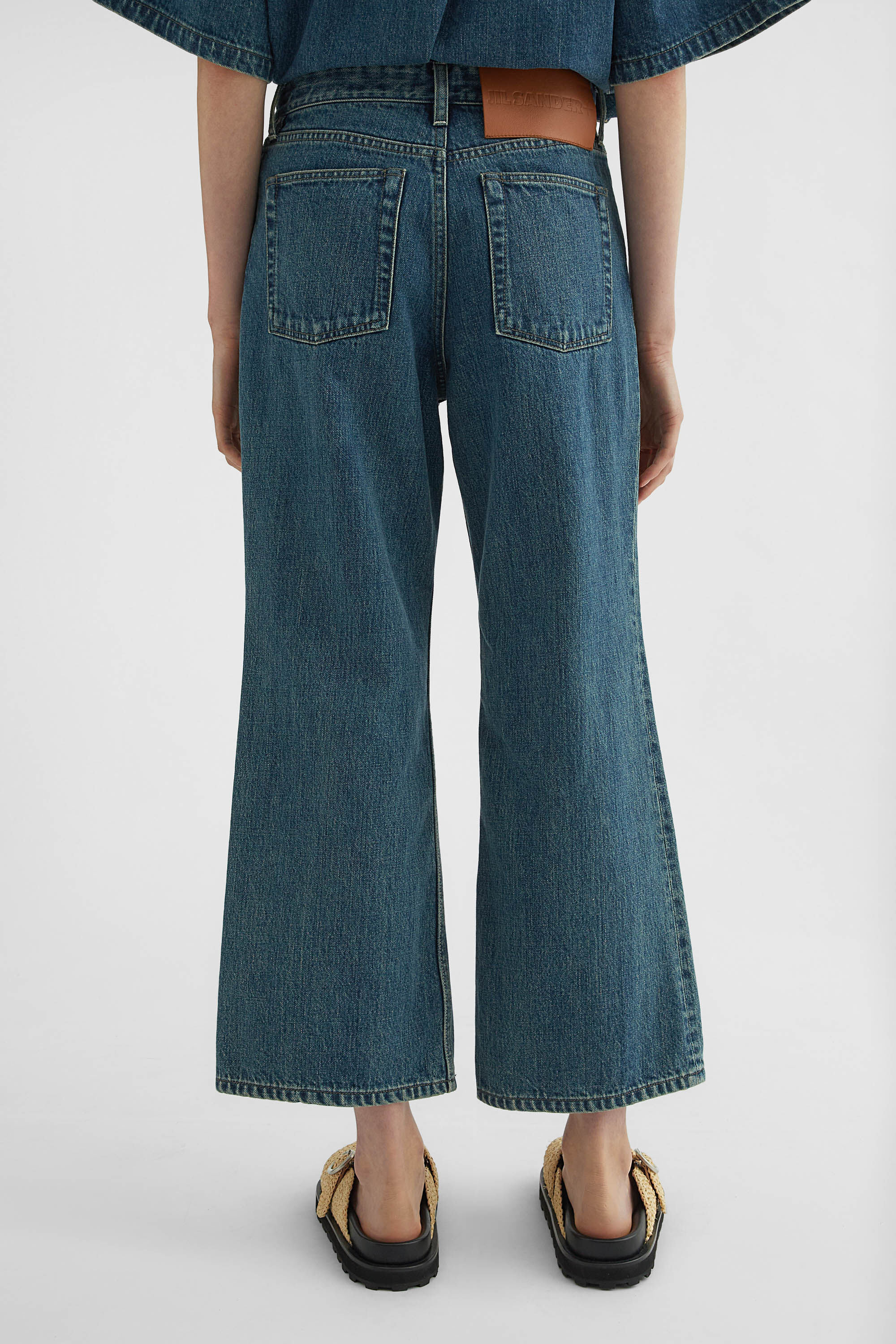 Flared Denim Trousers - 4