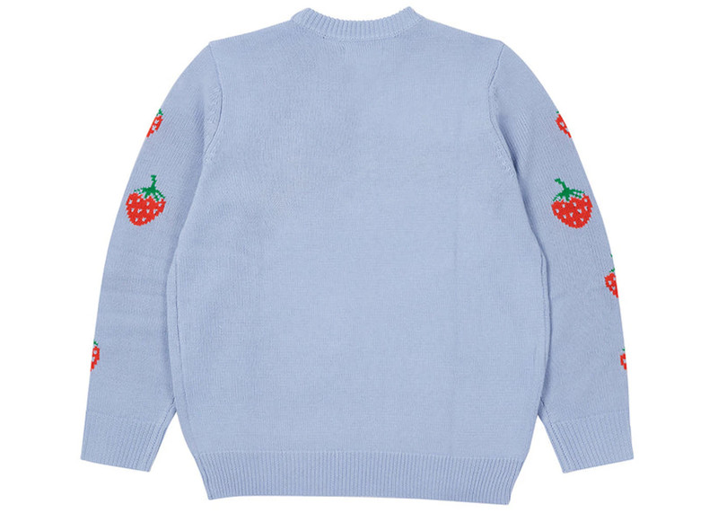 PALACE Palace Strawberry Knit Baby Blue outlook