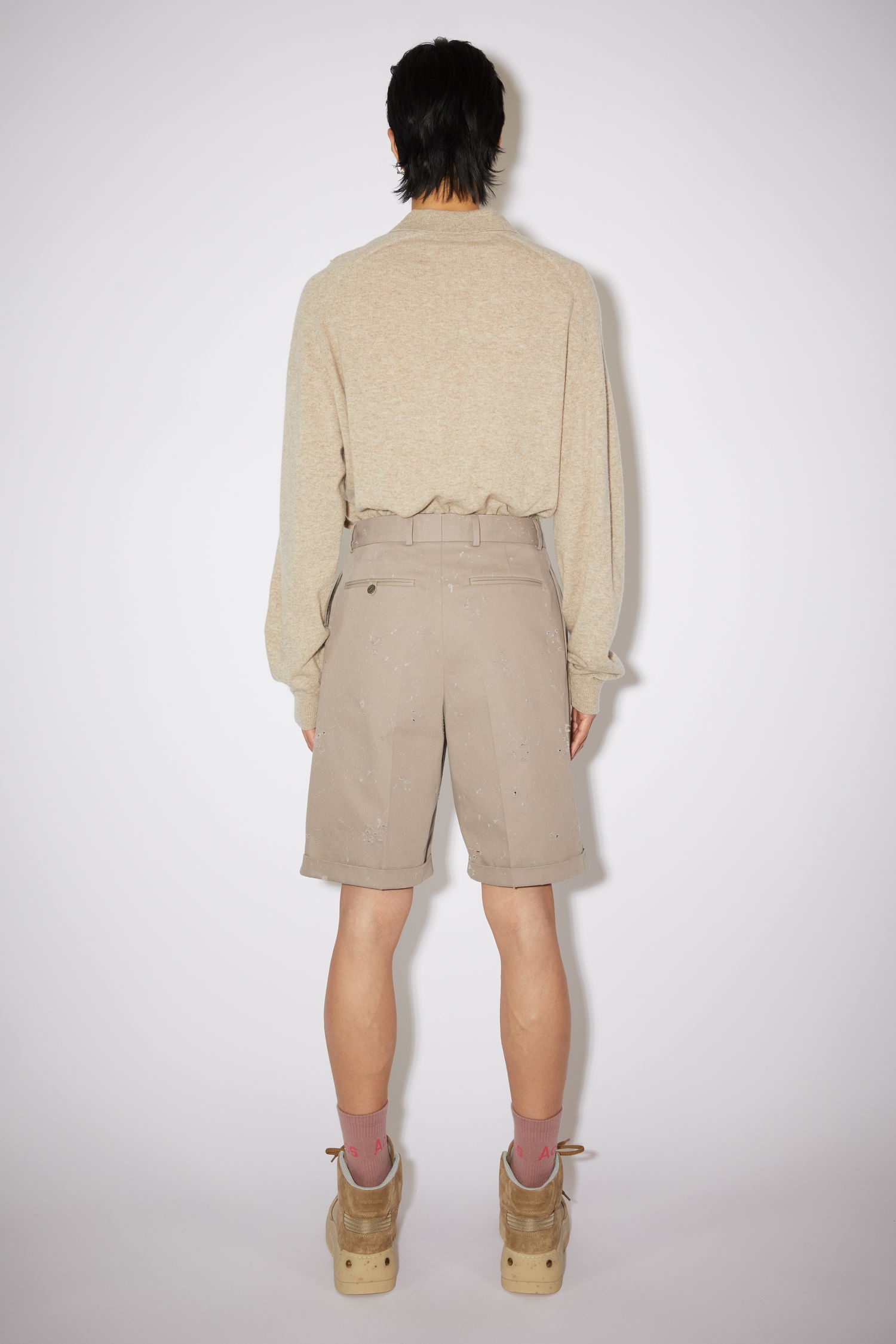 Tailored shorts - Mushroom beige - 3