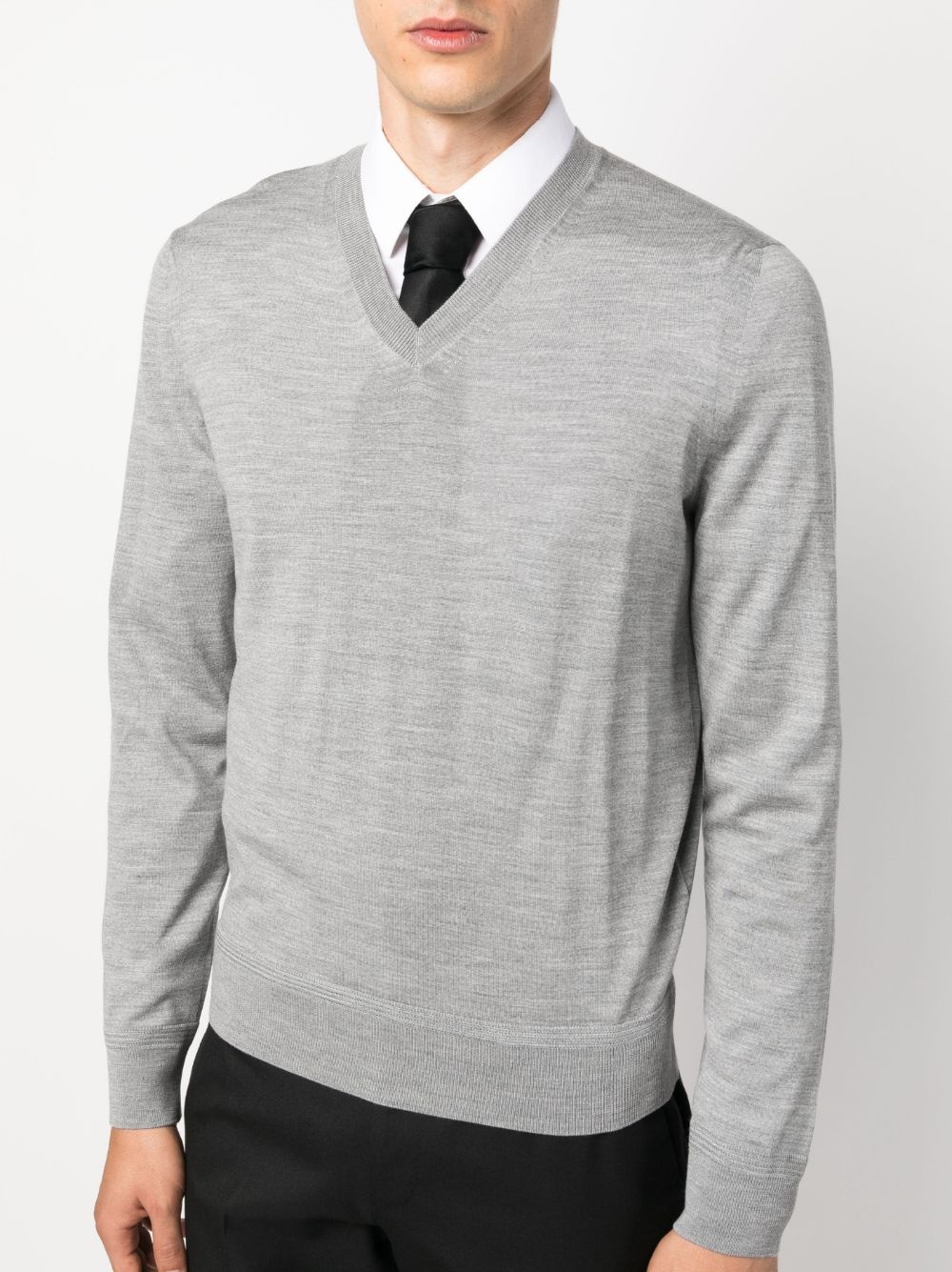 V-neck wool jumper - 5